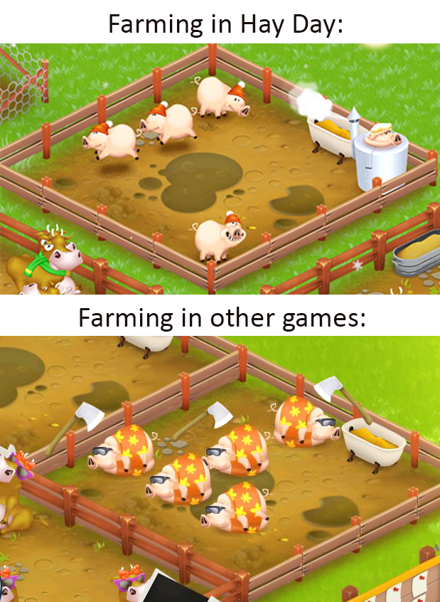 I made one of those terrible mobilegame ads for Hay Day Scrolller