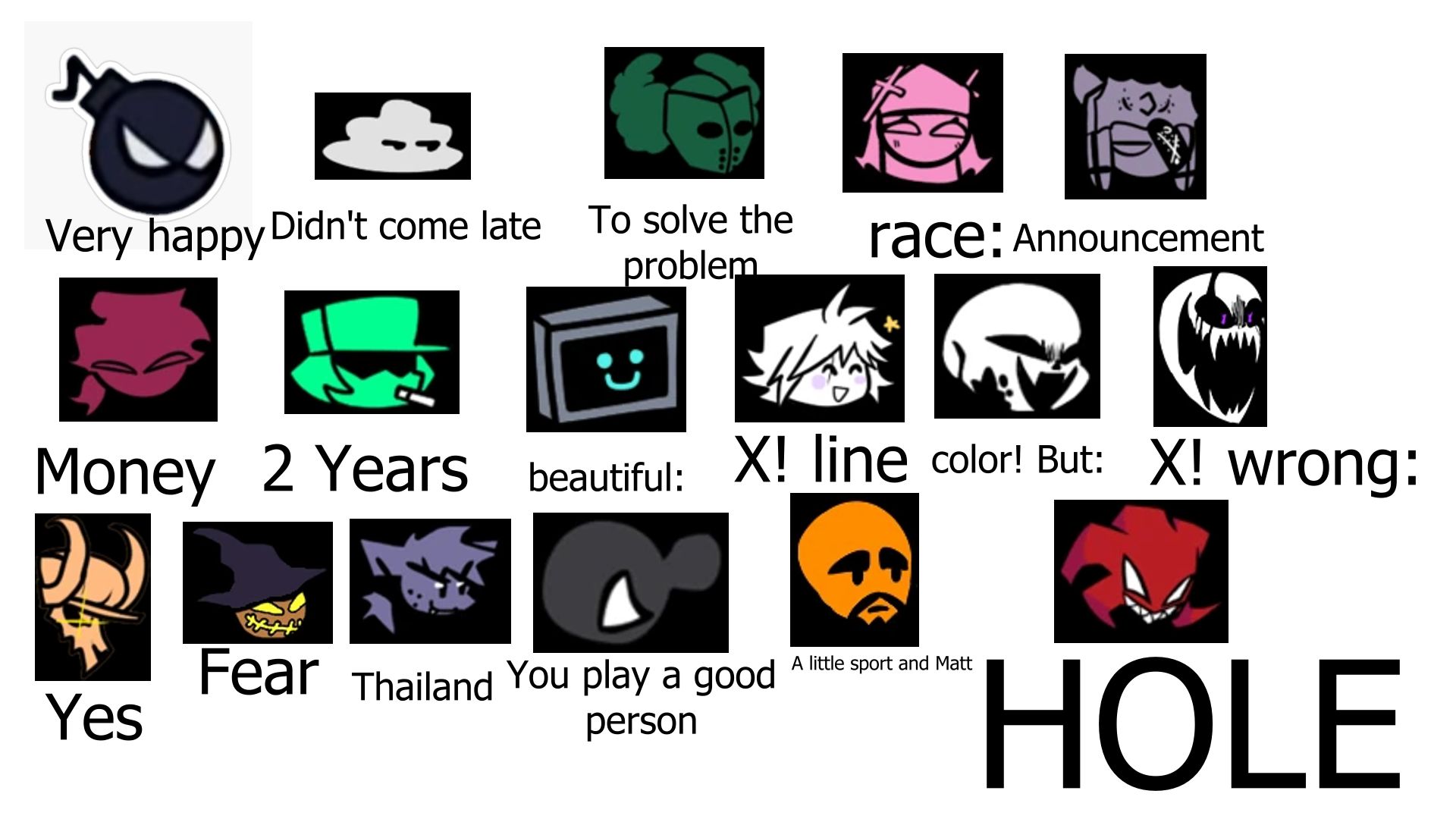 I put the mod characters from the FNF Mods Wiki's Golden Throne into ...