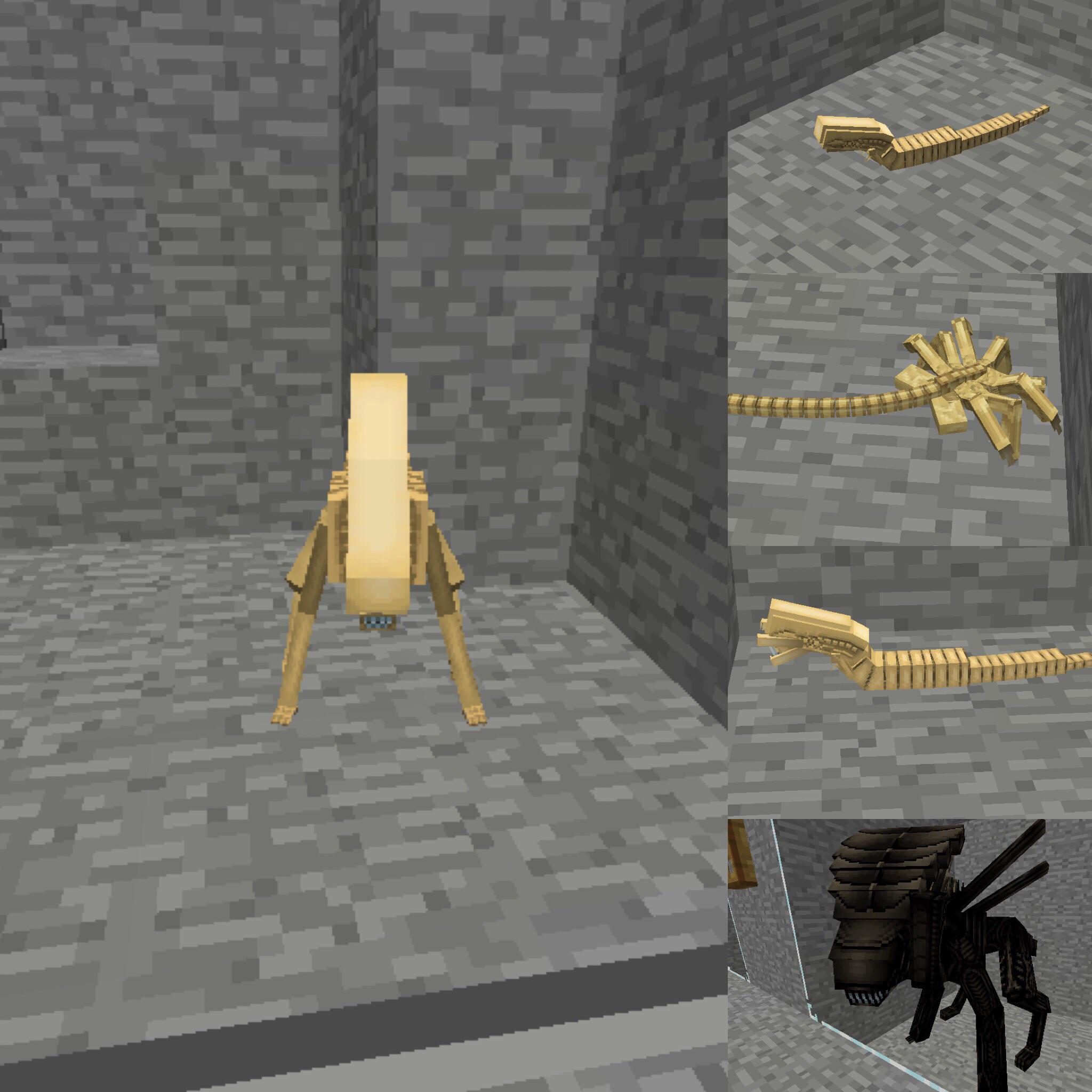 I saw a post about Xenomorphs in Minecraft, and wanted to add these ...