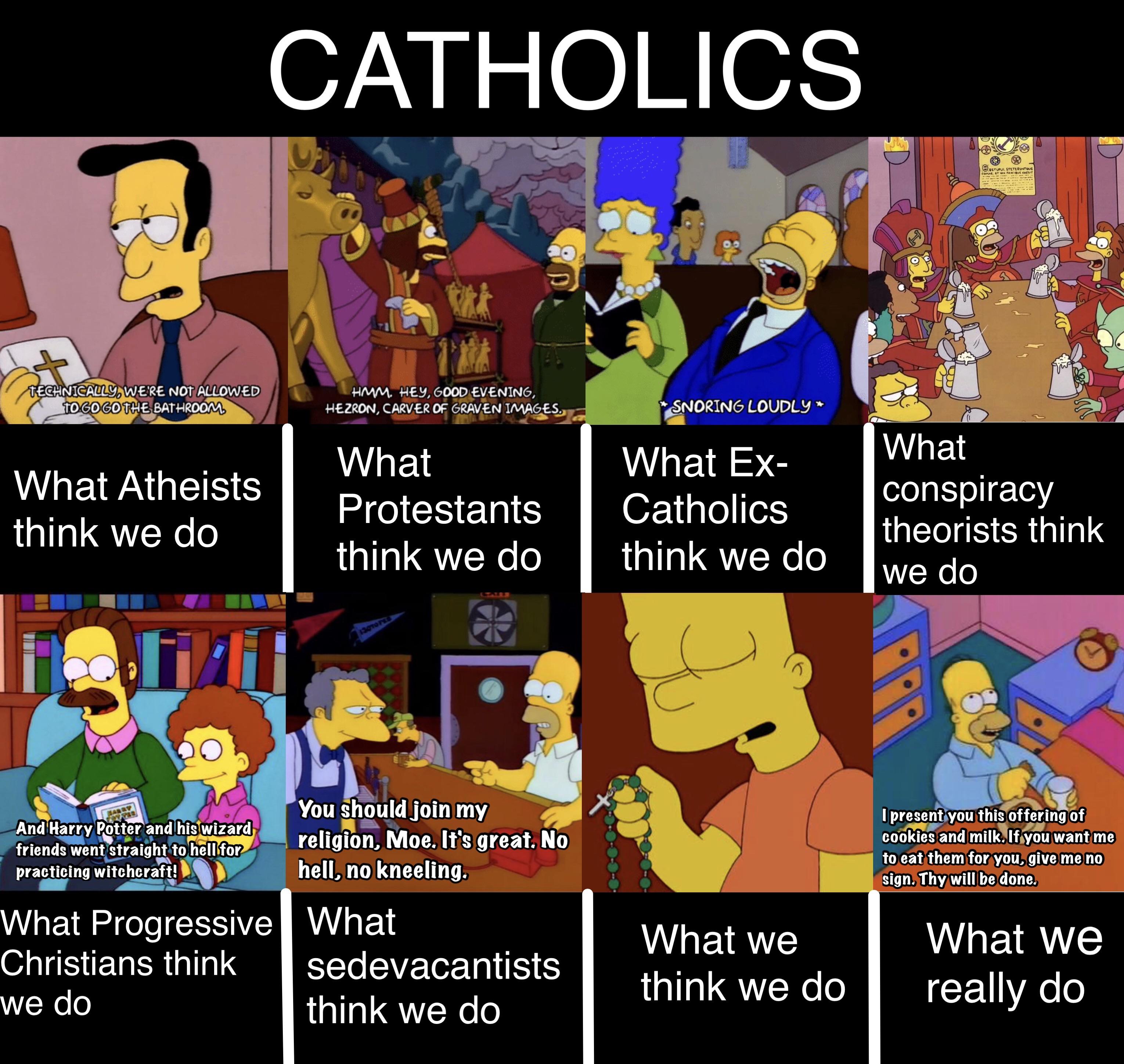 I somehow made a simpsons themed catholic meme without using the