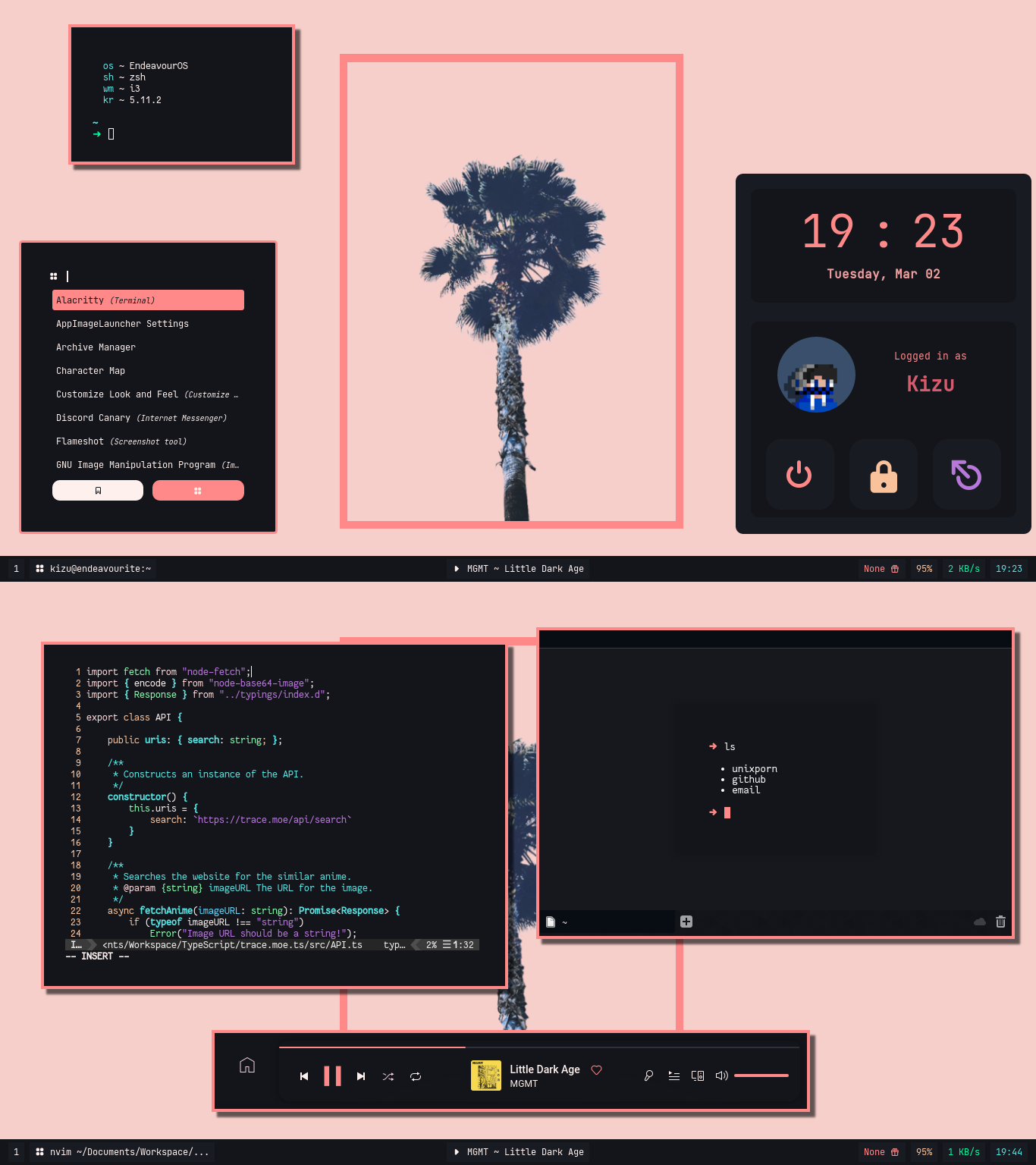 [i3-gaps] Yet another rice but with eww | Scrolller