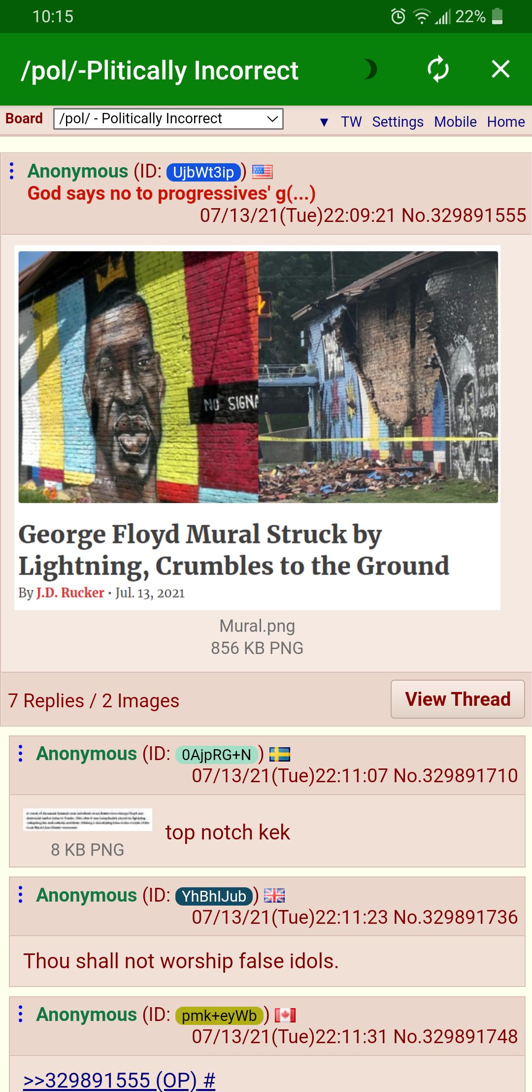 Is it racist if God does it? Scrolller