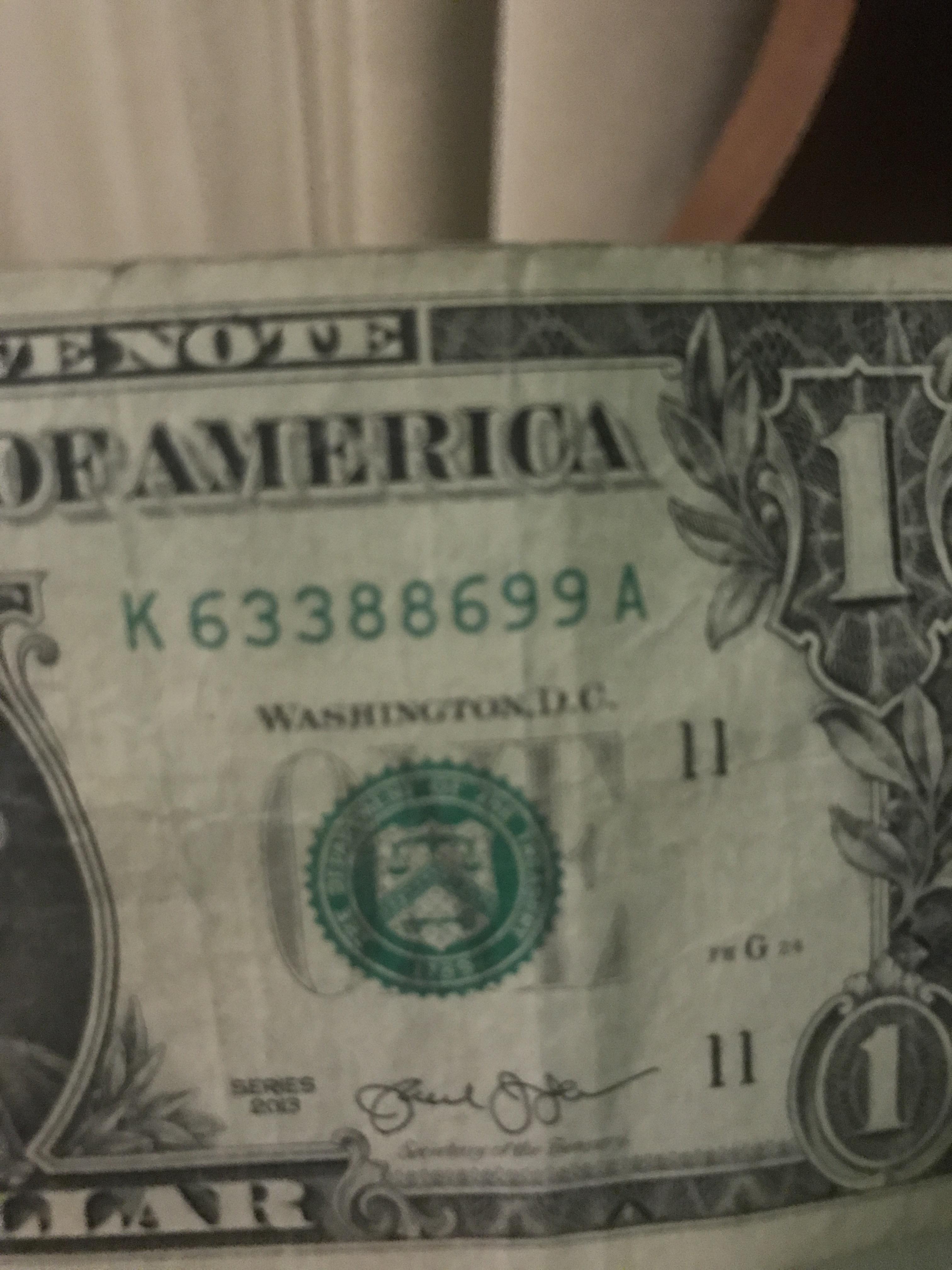 Is this a rare Number only my dollar bill? | Scrolller