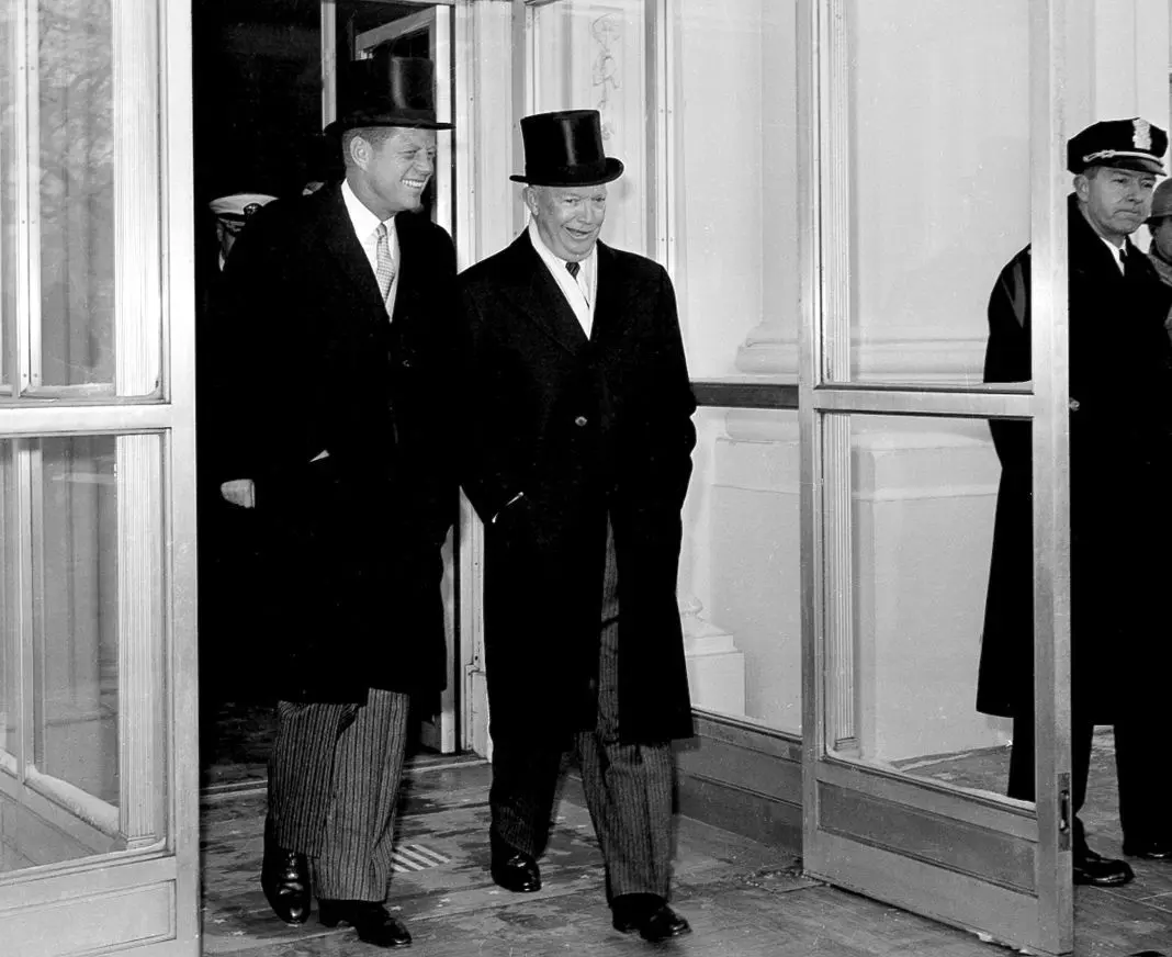 January 20, 1961 - Outgoing President Eisenhower and President-Elect ...