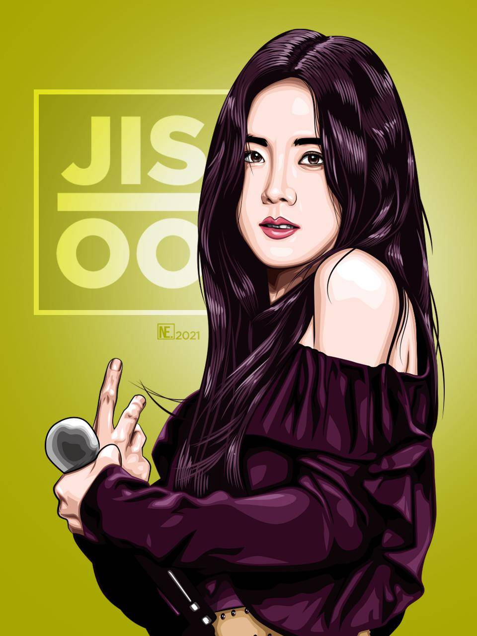 Jisoo of Black Pink / Vector drawing | Scrolller