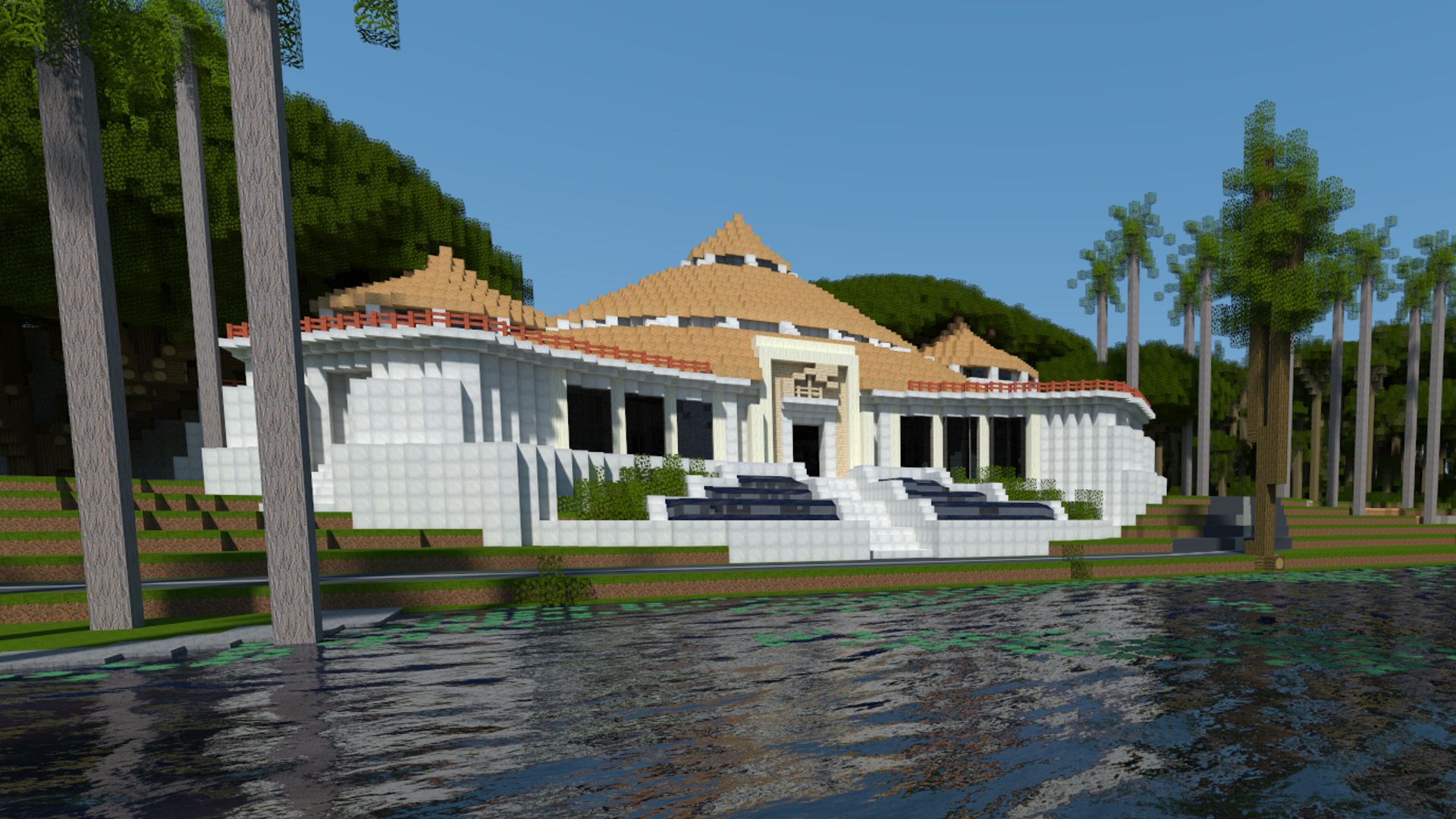 jurassic-park-visitor-center-recreated-in-minecraft-scrolller