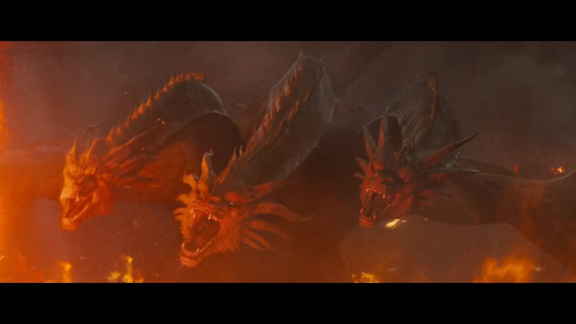 King Ghidorah heads have diffrent types of horns. 1st has a C shaped ...