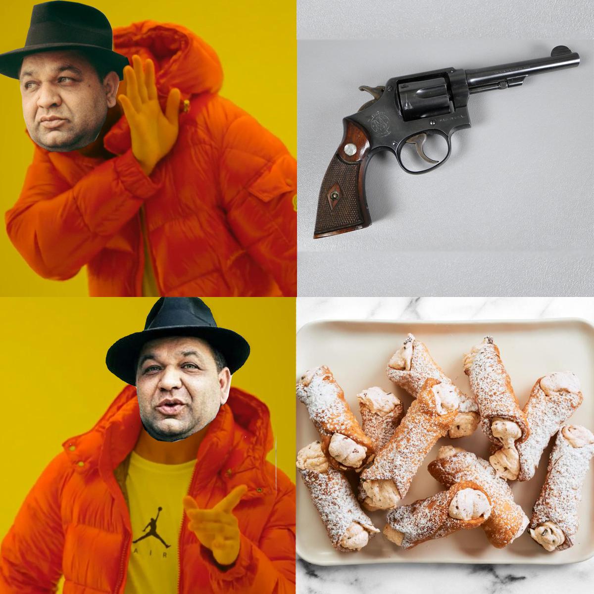 leave the gun 🔫🙅♀️🚘 take the cannoli 👌🍽💖 Scrolller