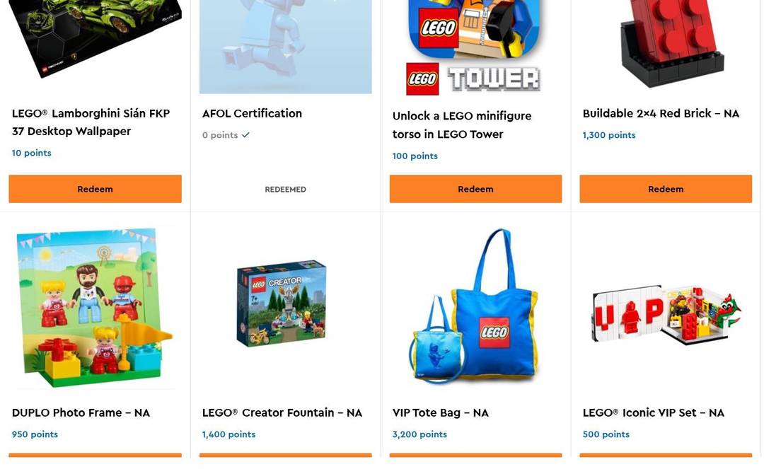 LEGO VIP Members can get new rewards with VIP points on the LEGO VIP ...