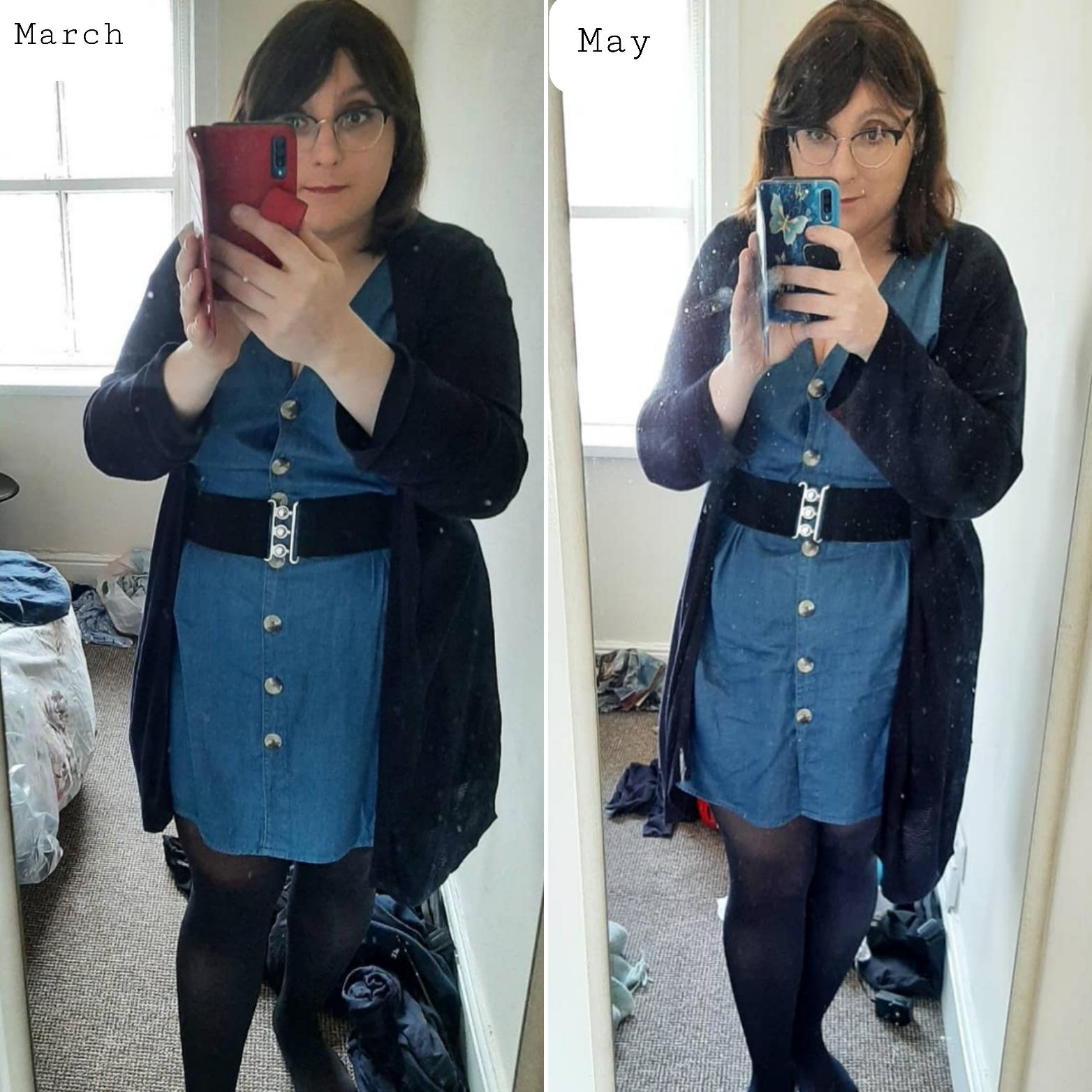 Loving these side by sides 7 weeks of progress with fat