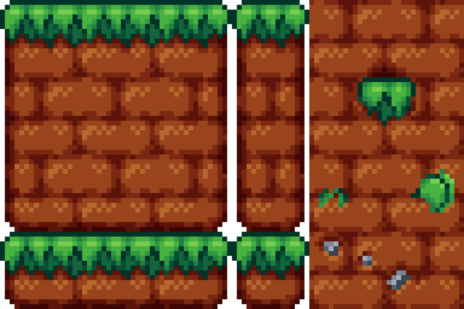 Made my first tileset! Very basic, but I like how it turned out ...