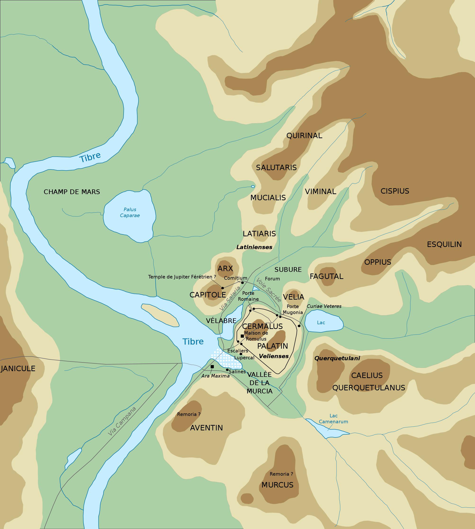Map of Rome between 753 et 750 BC | Scrolller