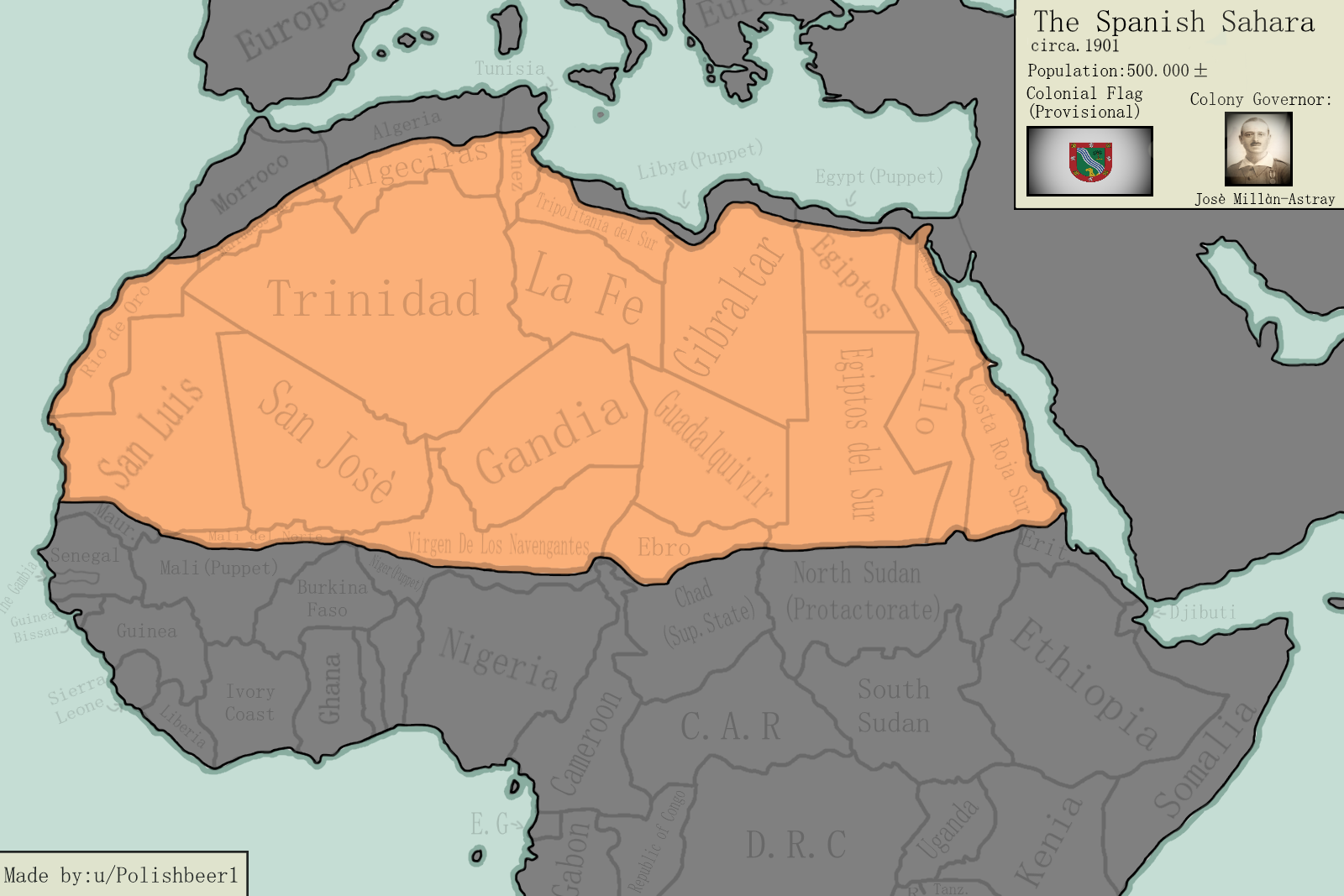 Map of the spanish Sahara. (If you have any idea of how this could ...