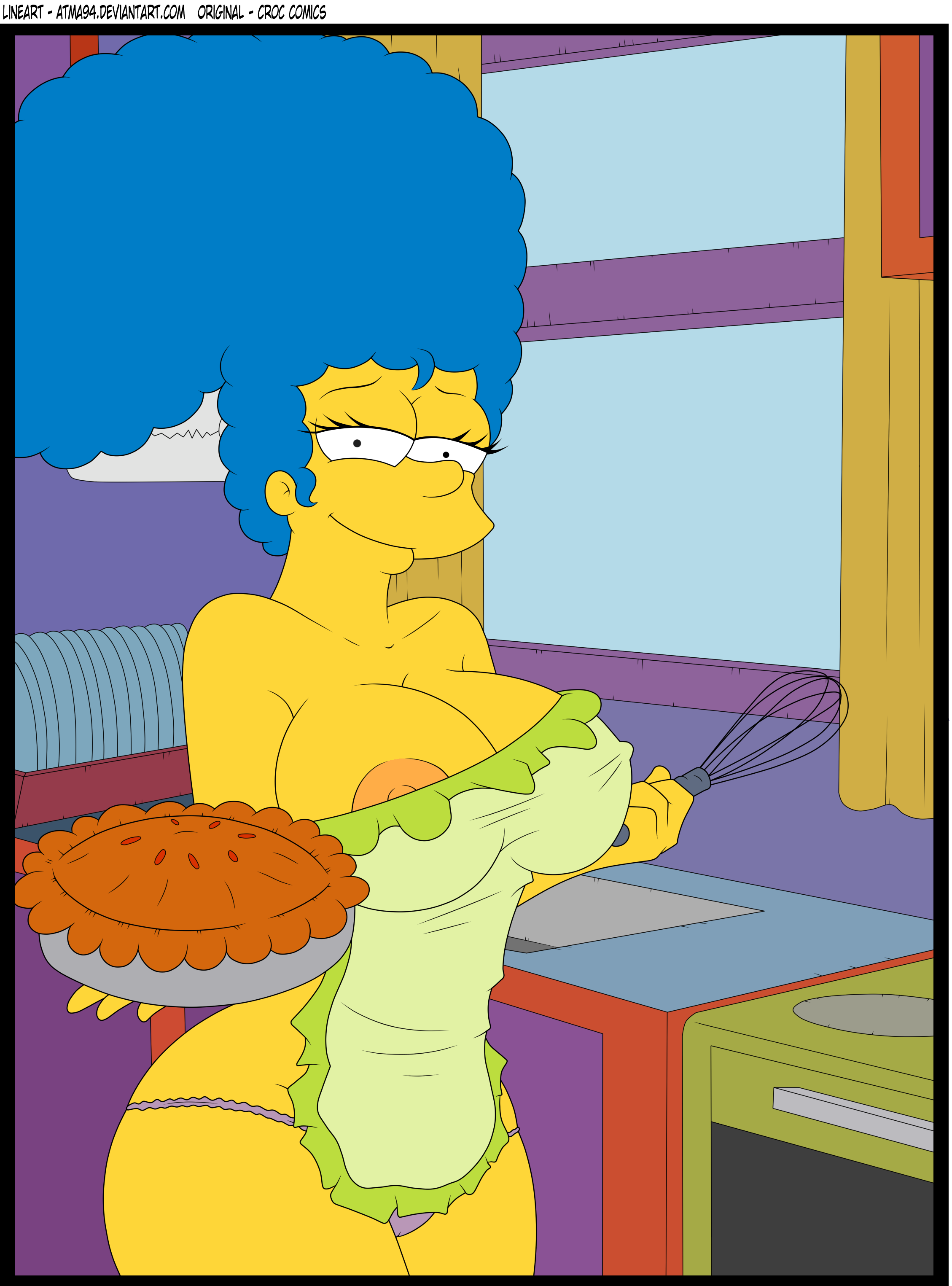 Marge bakes a pie 