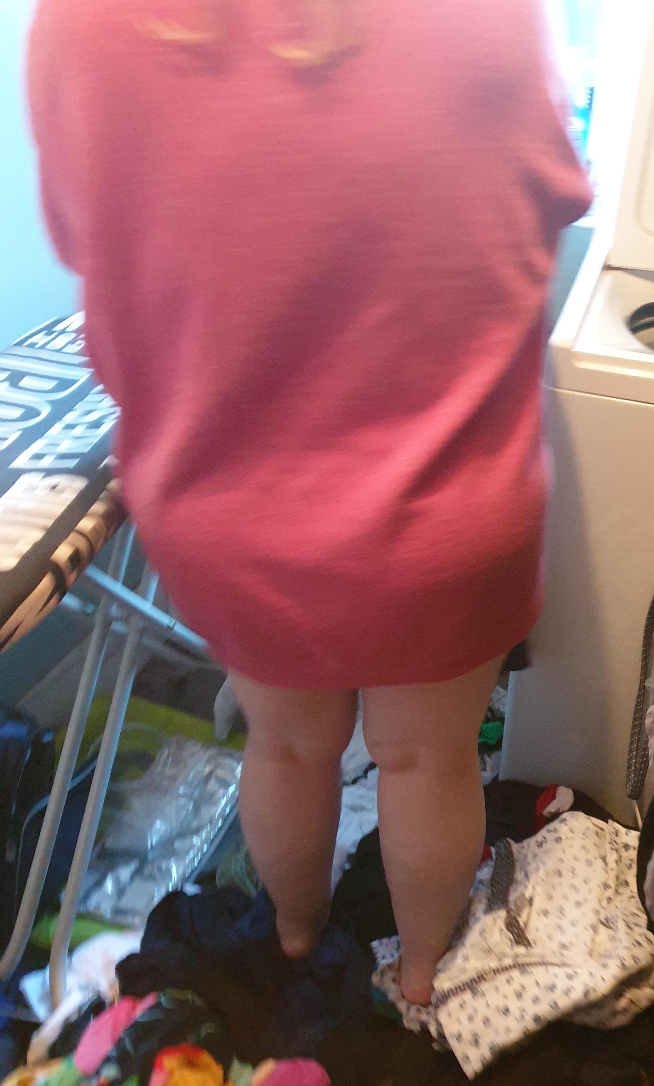 Mom walks around in just her jumper and panties while doing the laundry. What would you do to