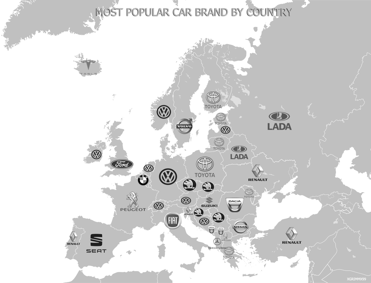 top car brand by country