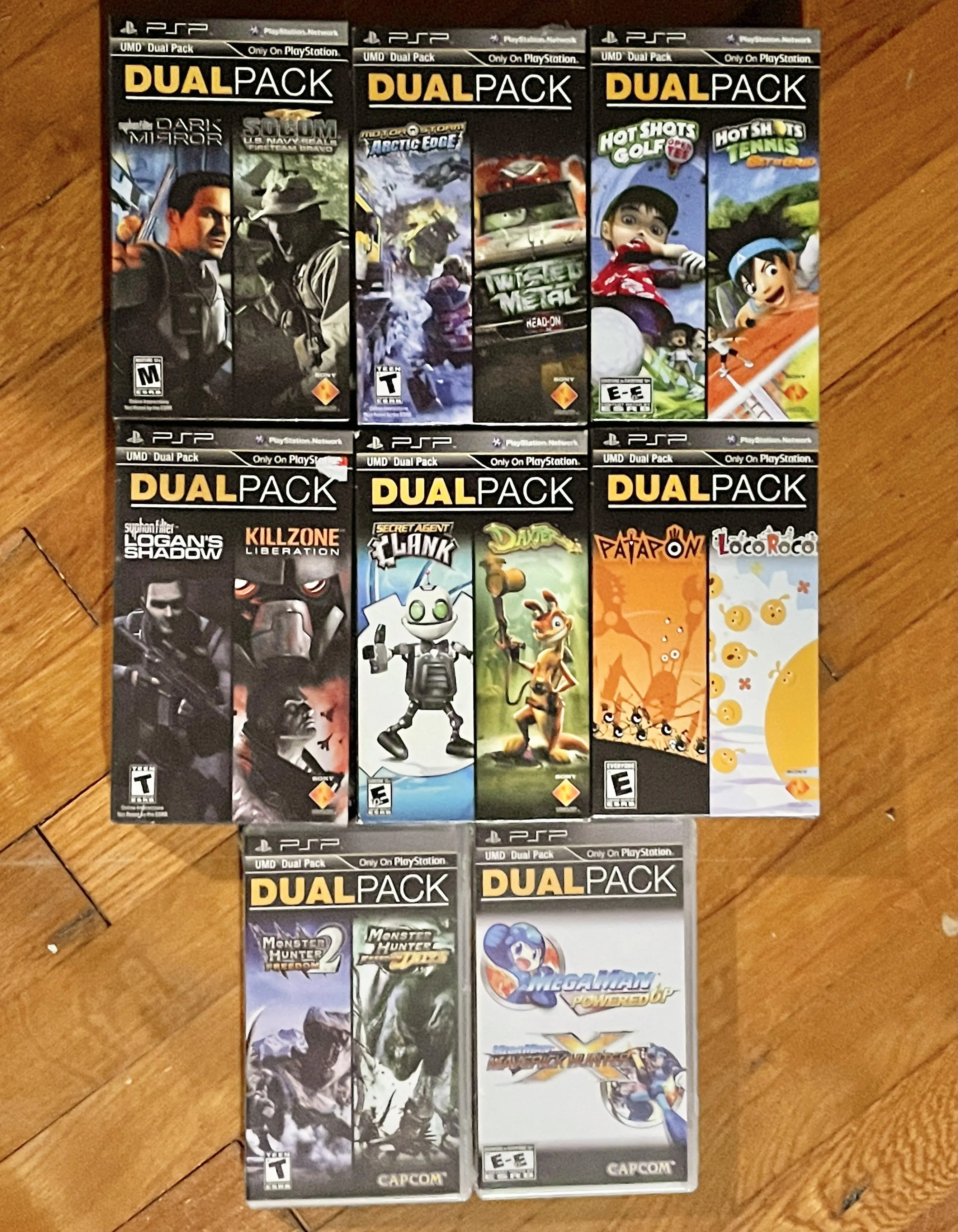 My complete PSP DualPack collection. All still sealed except one ...