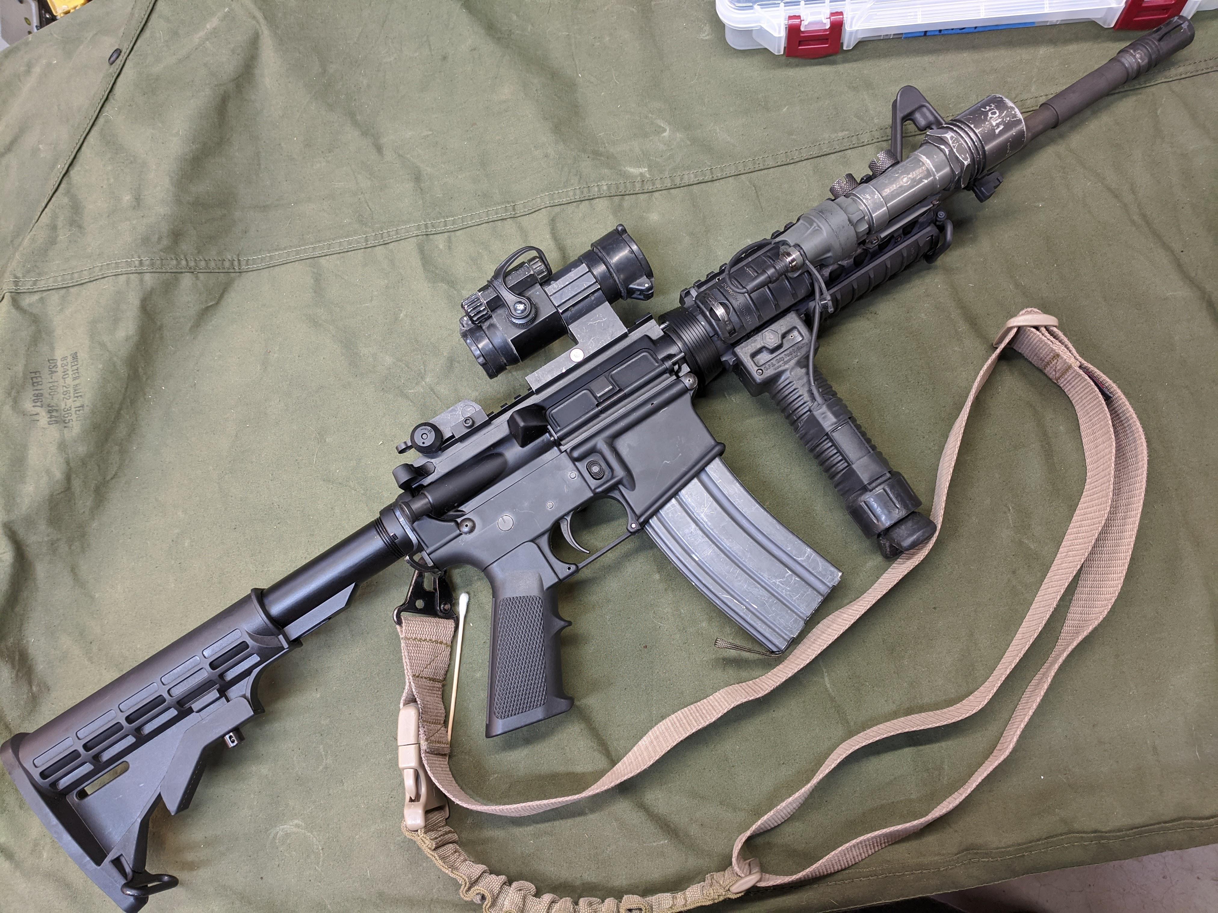 My early 2000s M4A1 clone in progress | Scrolller