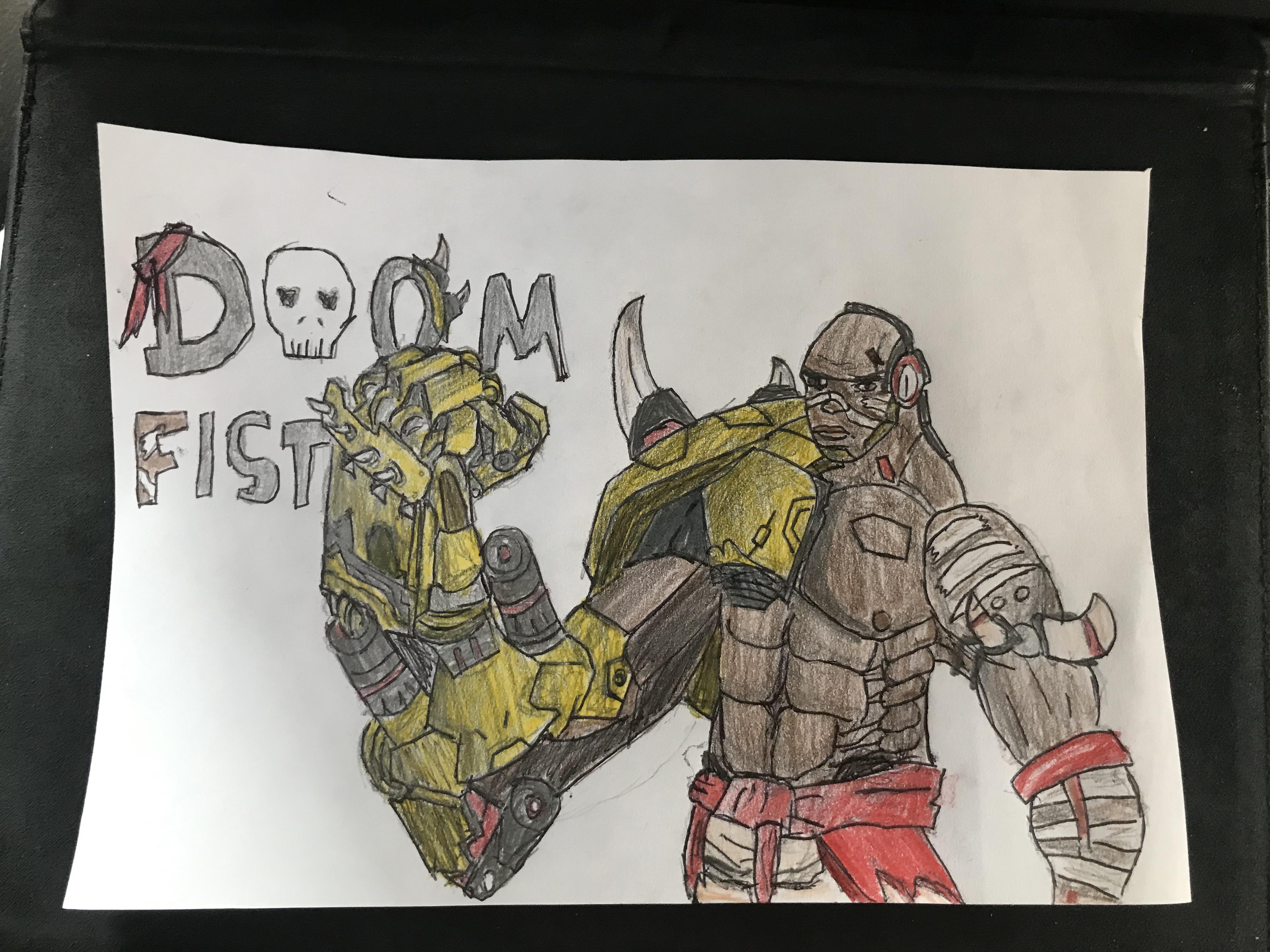 my finished fan art of doomfist | Scrolller