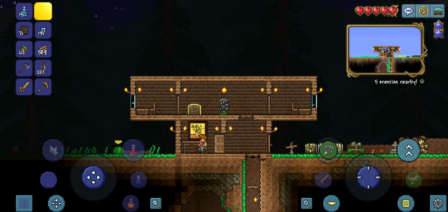 My first base in terraria mobile. Scrolller