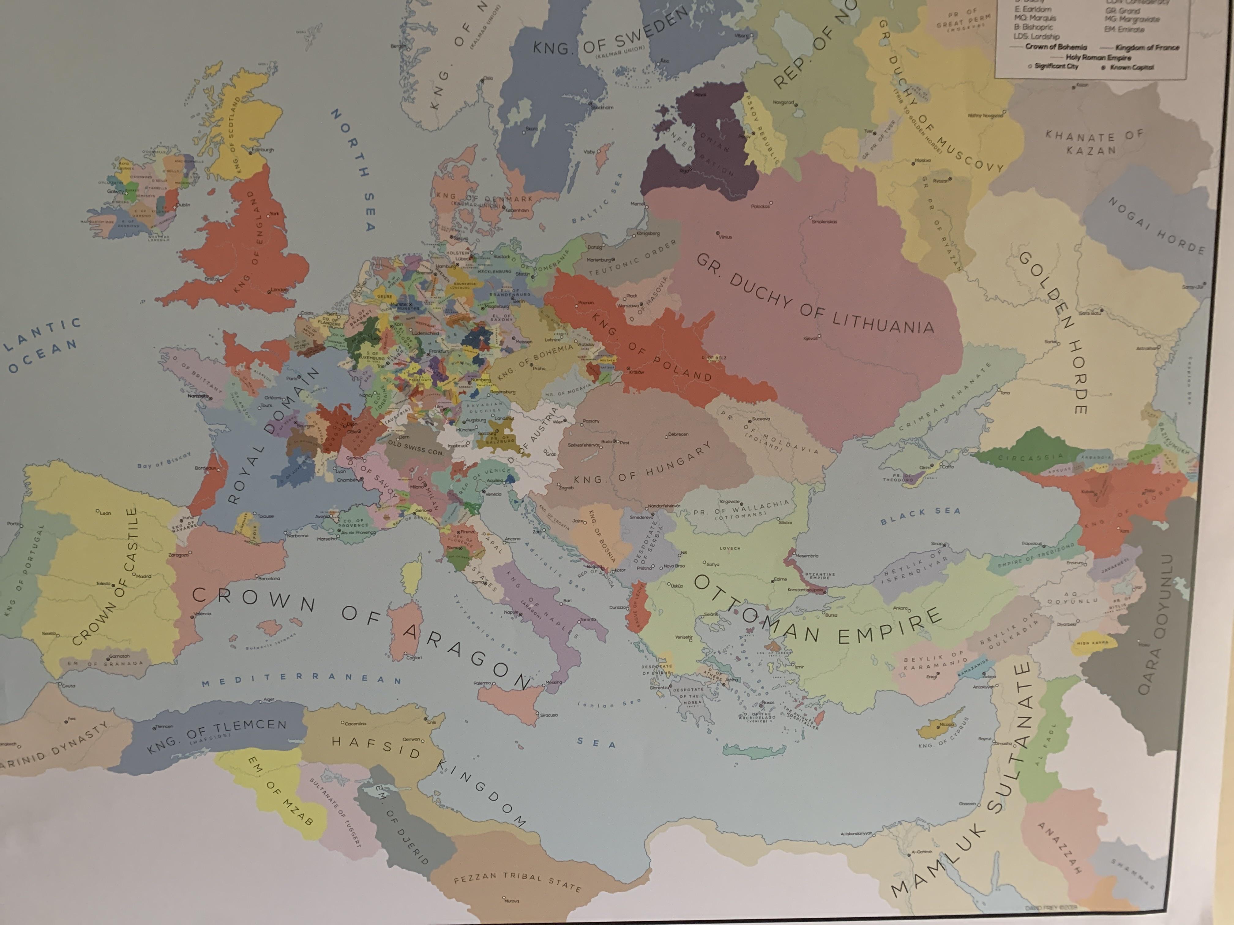 My map of the “old world” in 1444 just arrived in the mail! | Scrolller