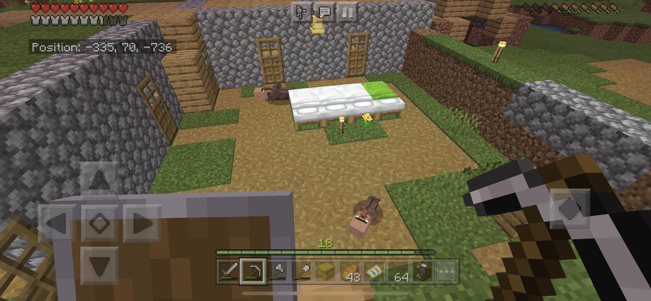 My villagers tend to sleep on the ground Scrolller