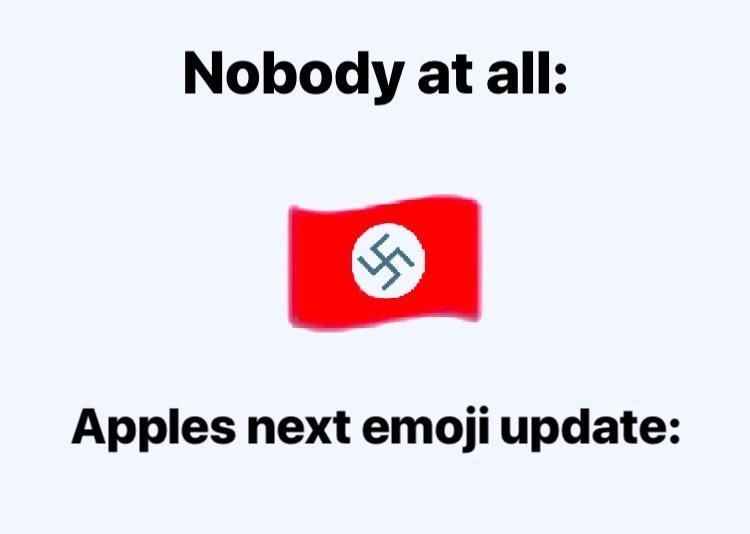 Nazi Flag emoji > Anti Pride emoji Scrolller