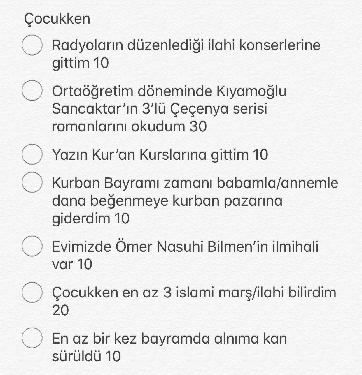 Ne Kadar Muhafazakar Bir Ailede Büyüdünüz Testiymiş Scrolller