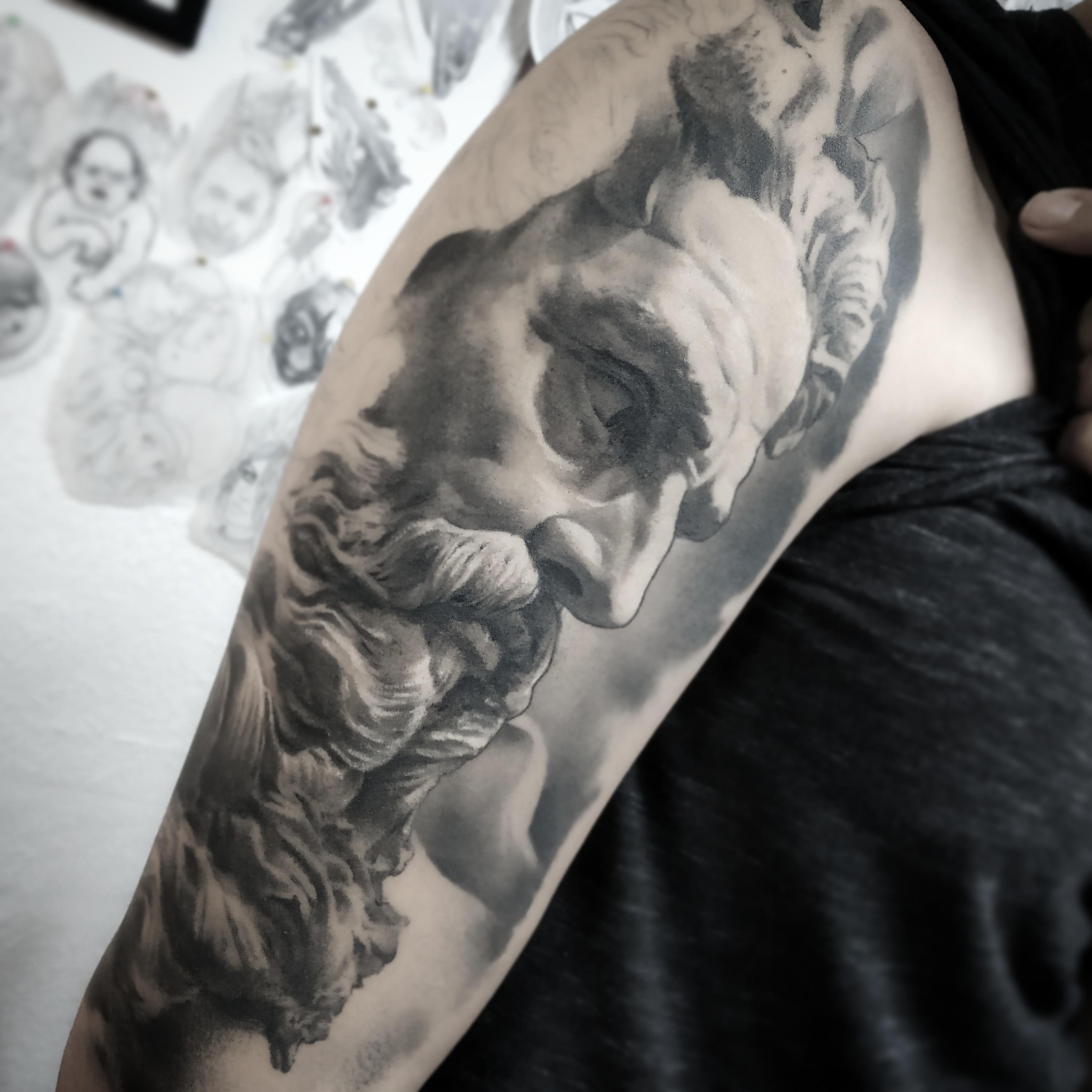 Neptun in progress. By @koblovtattoo, Varna (BG) | Scrolller