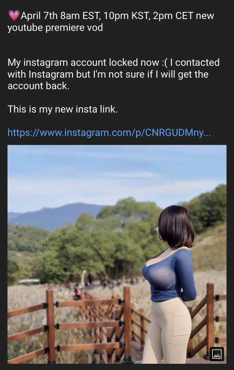 Notice New Vlog and IG