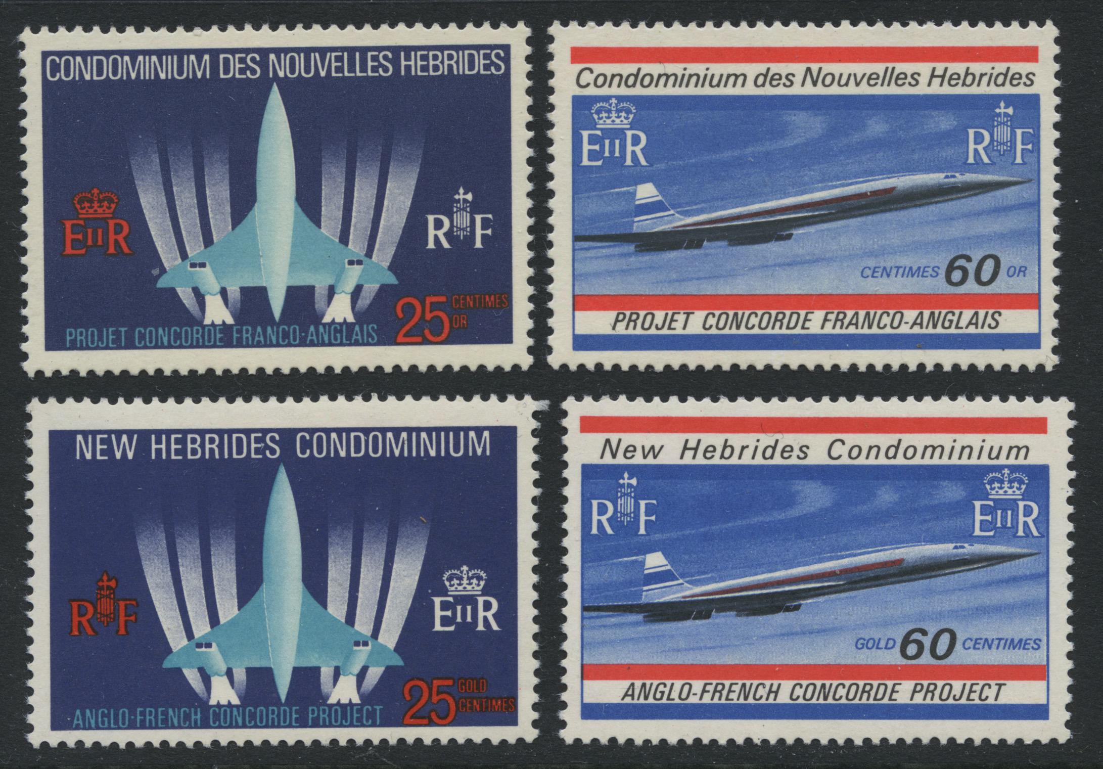 Nouvelles Hebrides / New Hebrides stamps issued in French and English