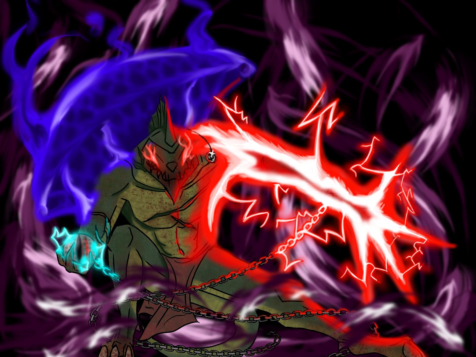 [OC] [Art] Othokent, The Neutral Lizardfolk Transmutation Wizard (9 ...