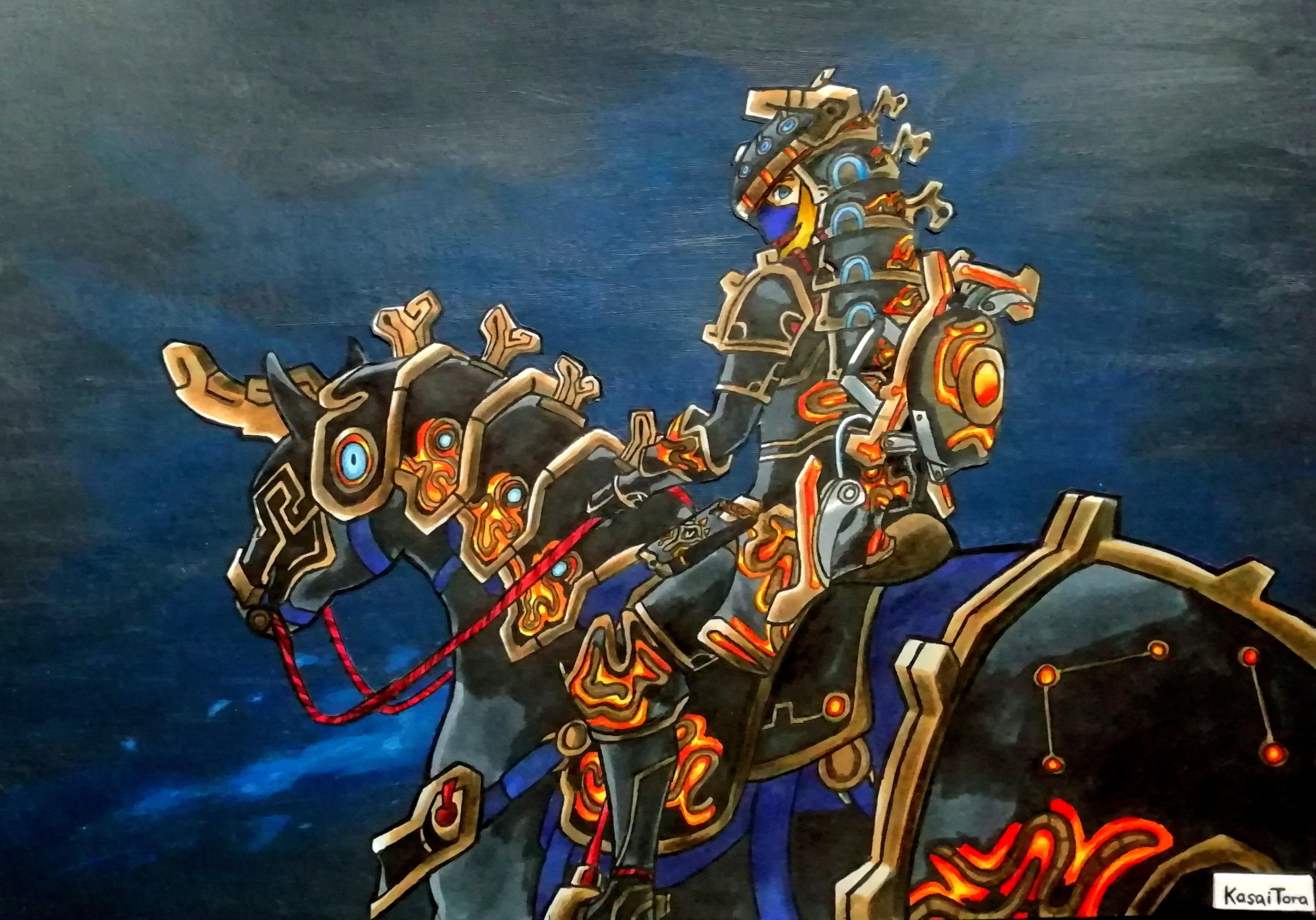 [OC] [BotW] Ancient Armor Link fanart Scrolller