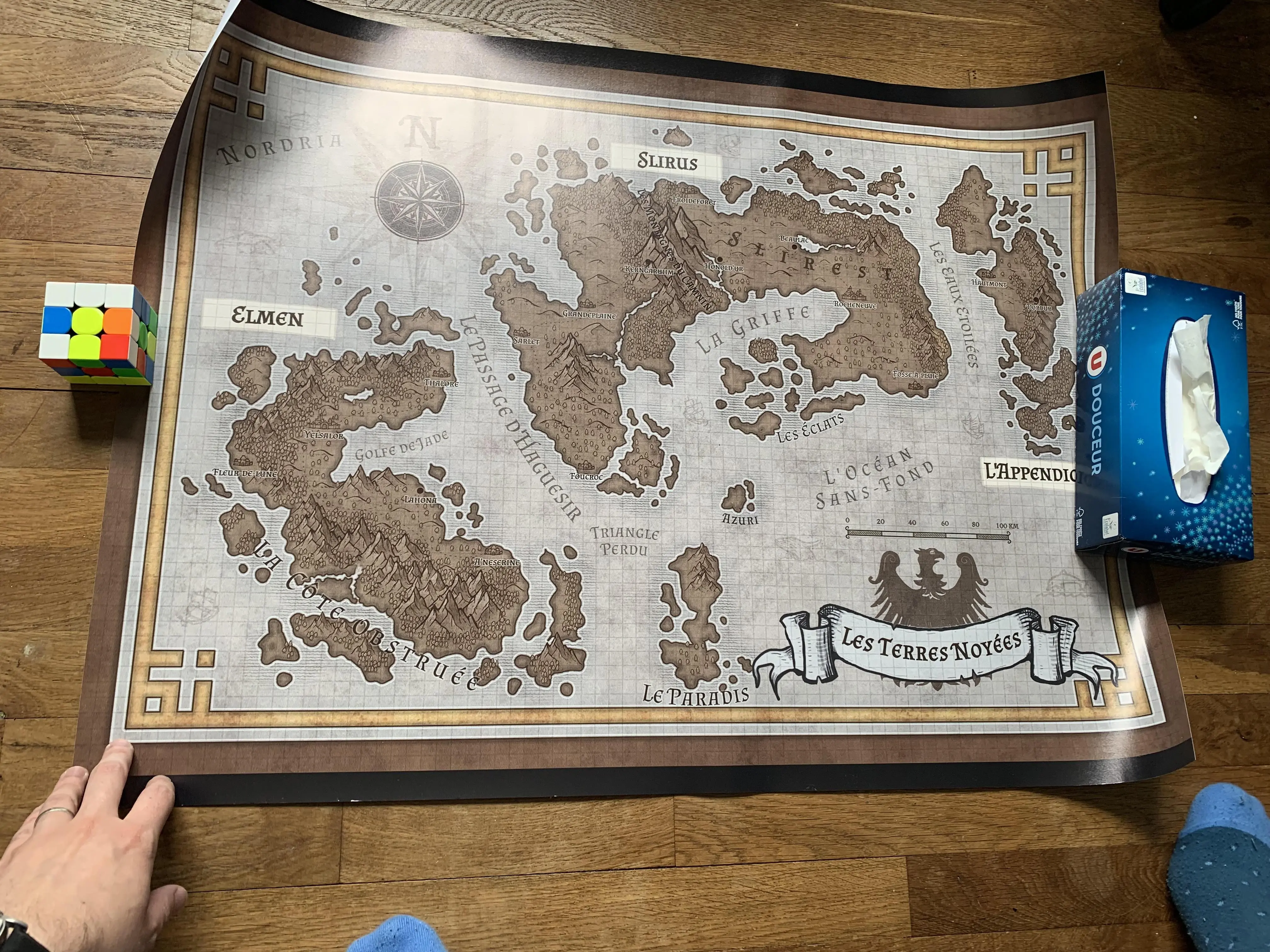 [OC] I printed the map of my homebrew world on a A1 size poster | Scrolller