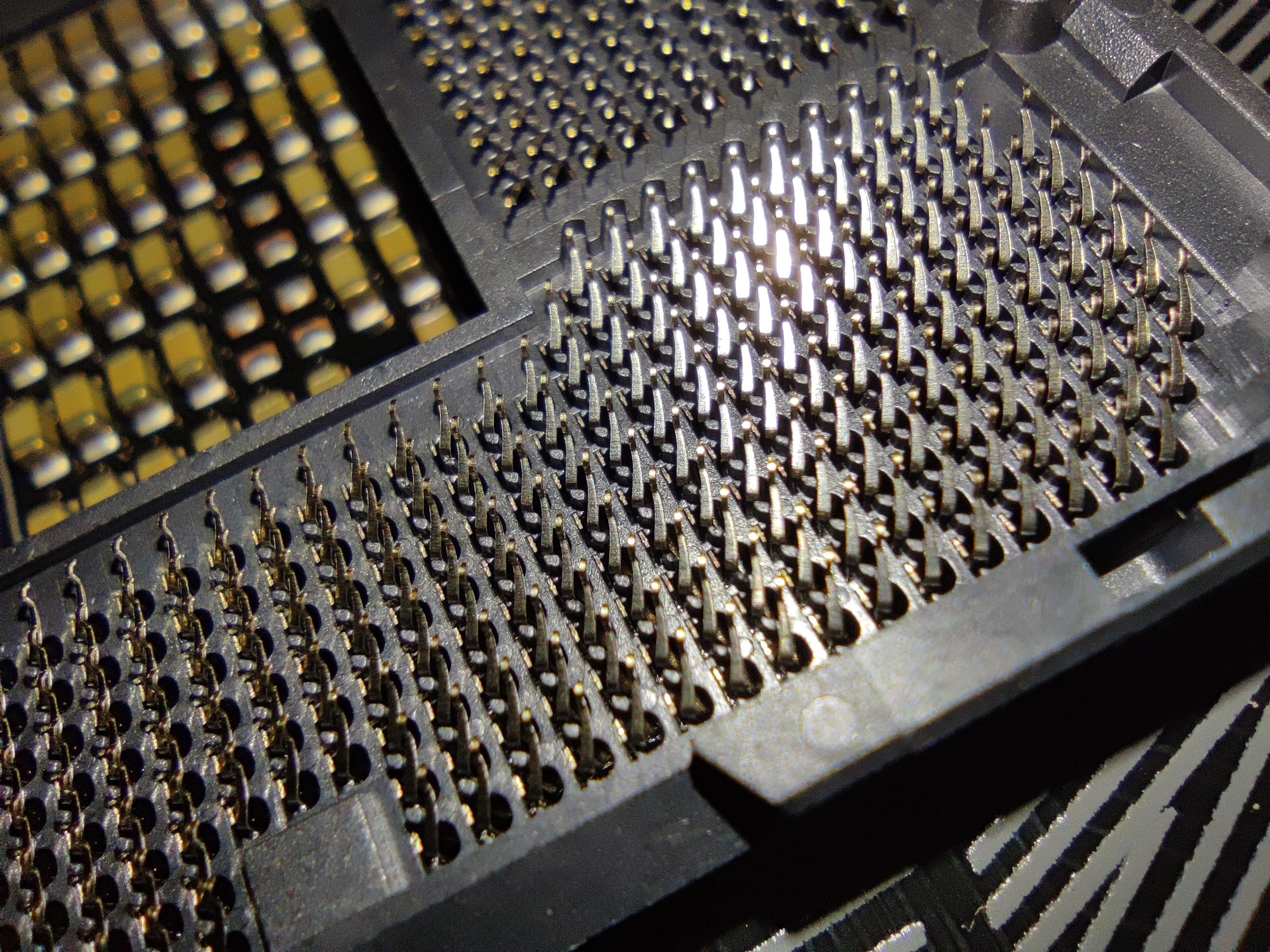 [OC] Pic of LGA 1200 motherboard socket that modern Intel CPUs use ...