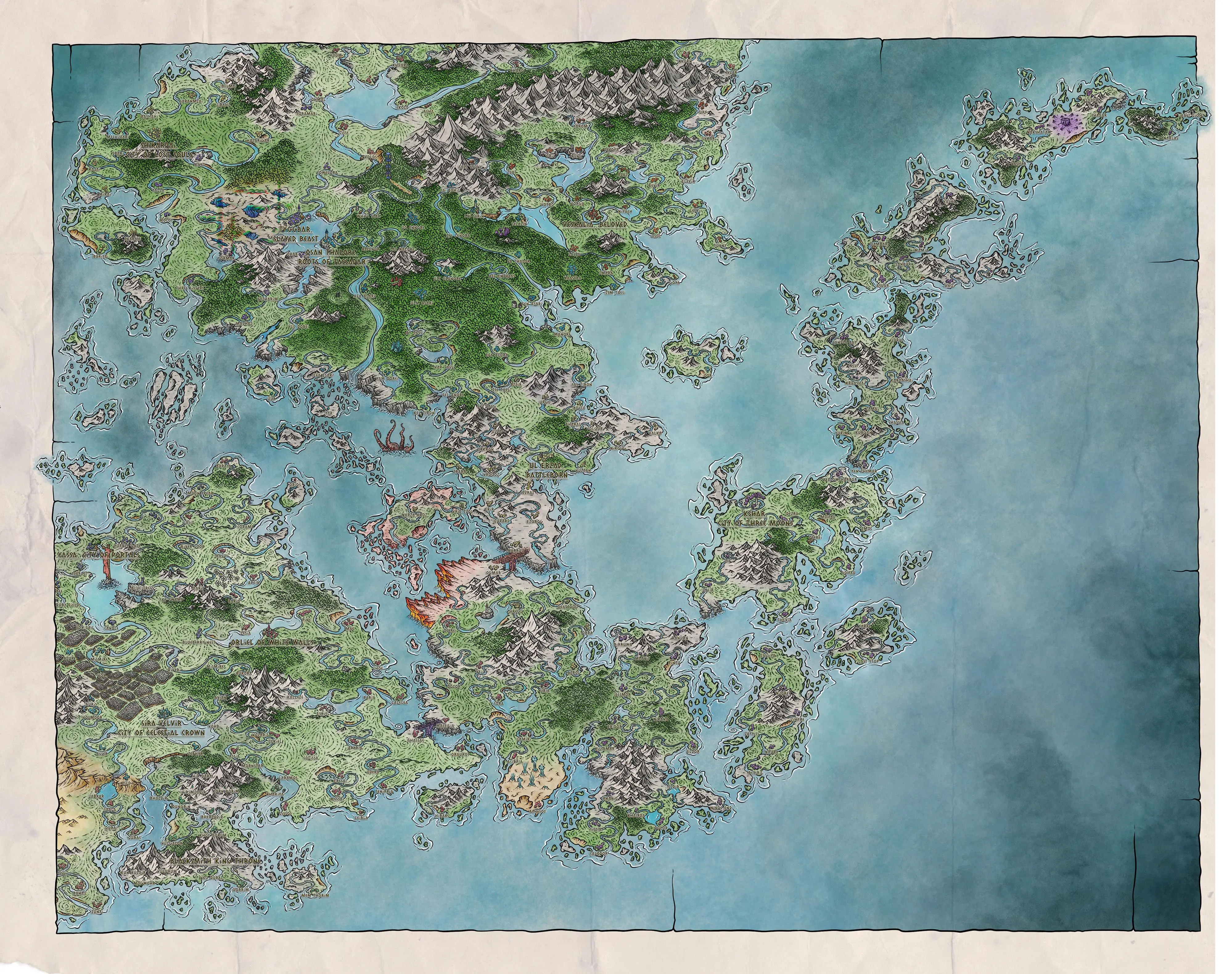[OC] [Region map] Partial map of my D&D world - Vael Tassadar | Scrolller