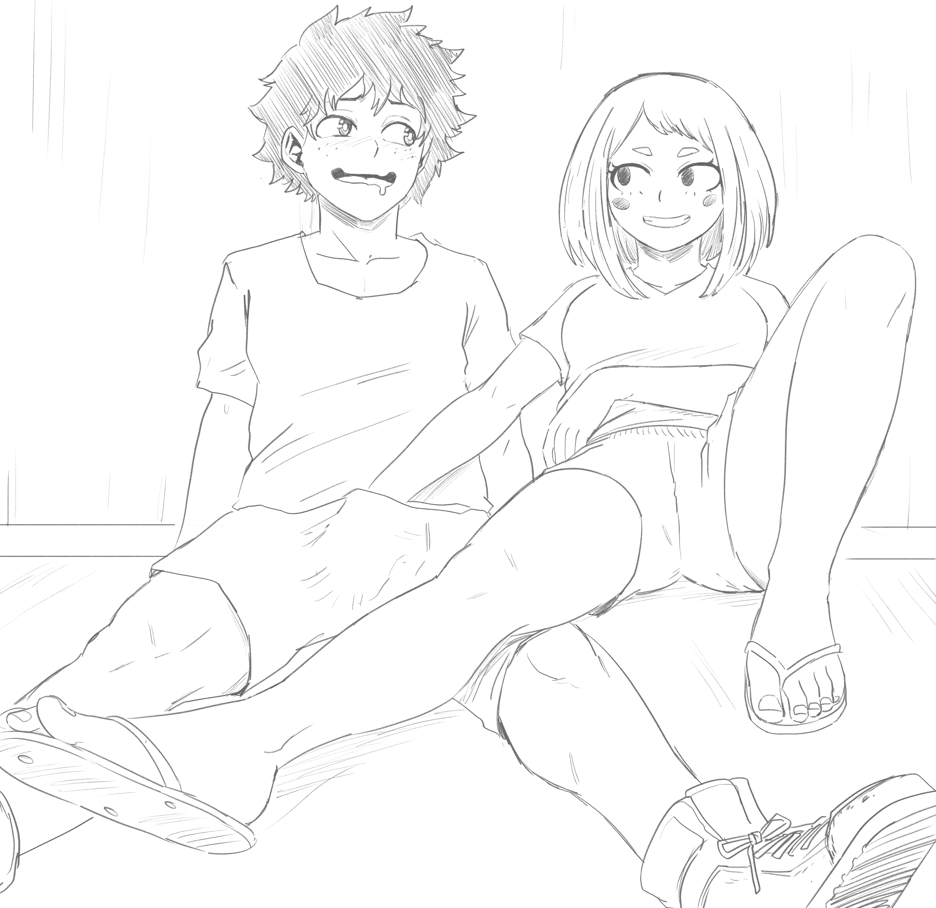 Ochako and <b>Midoriya</b> by me Scrolller.