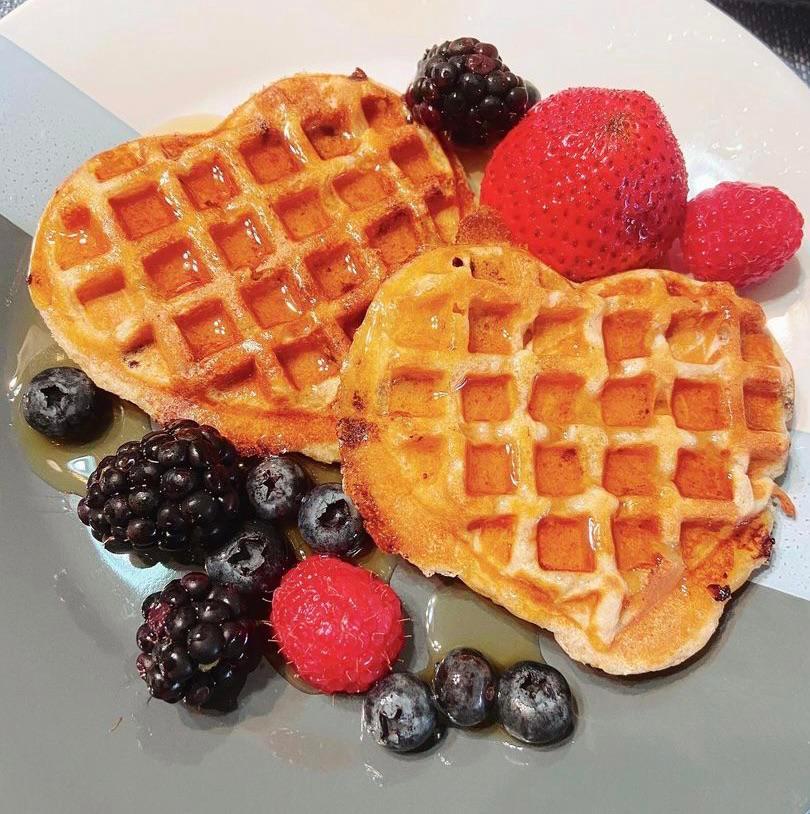 One of the best ways to eat waffles is to eat them with syrup and