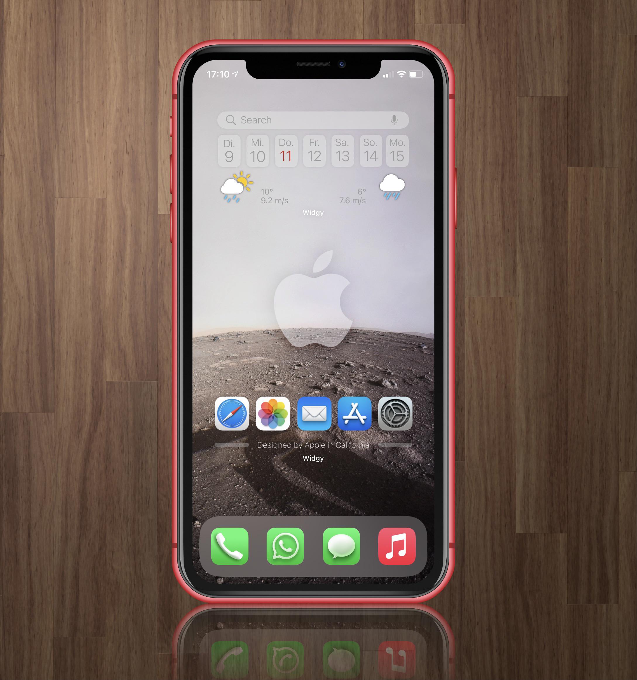 One week calendar with weather forecast dark mode in progress scrolller