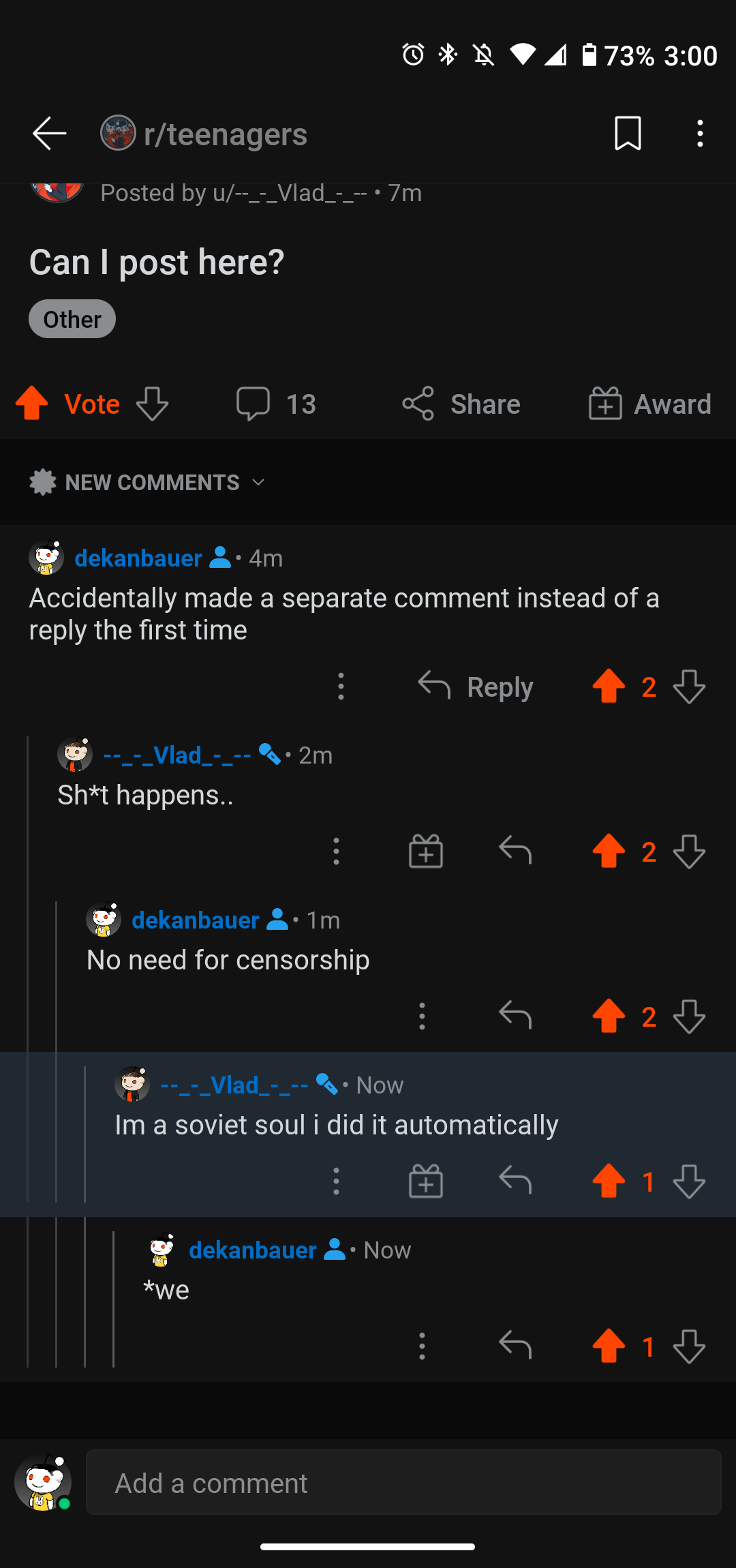 Our comment chain | Scrolller