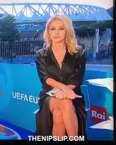 Paola Ferrari Upskirt GIF by thenipslip | Scrolller