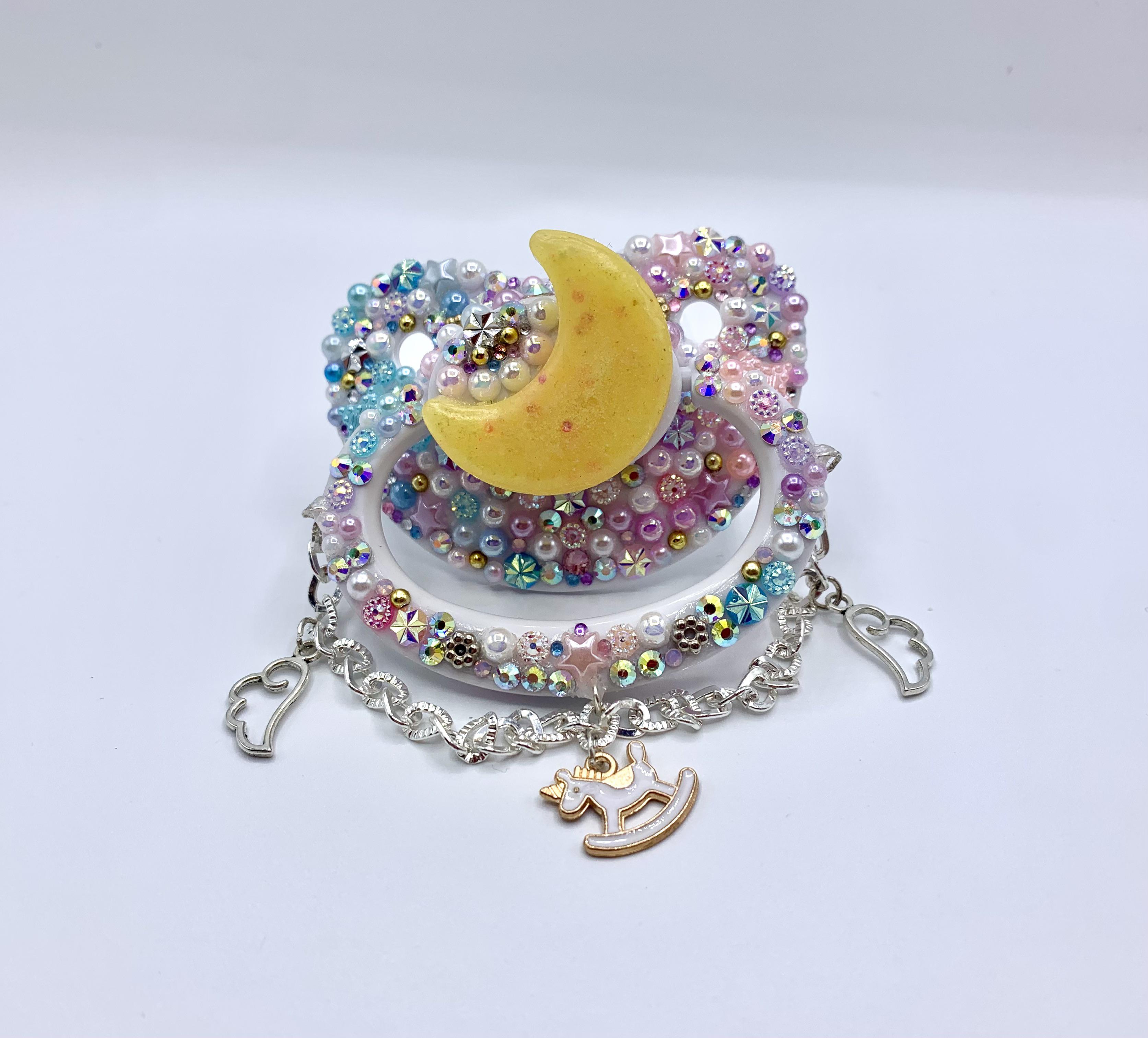 [Custom-made] Pastel themed moon pacifier🌙 What do you think? | Scrolller