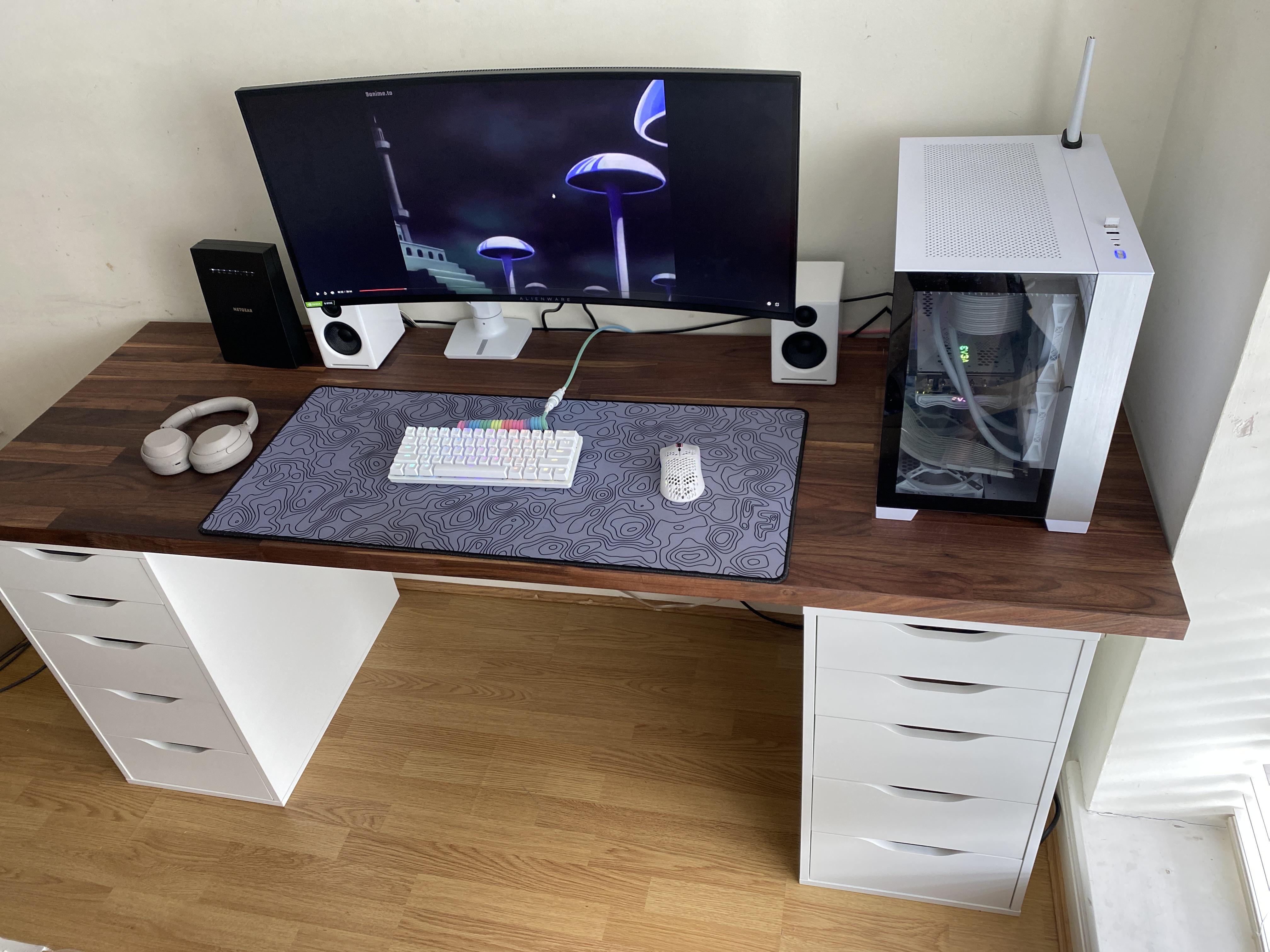 Pc setup not done yet need to work on cable management and find a ...