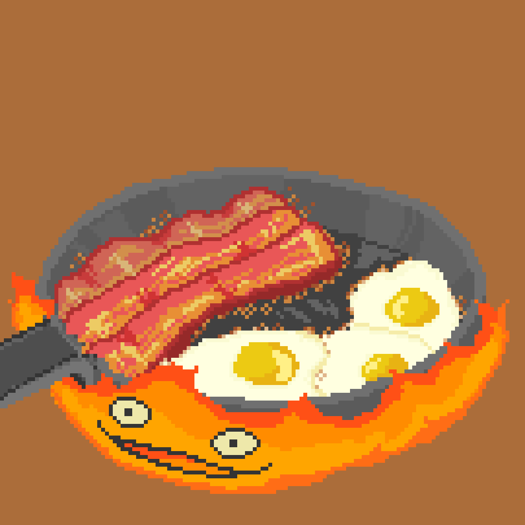 Pixel art I made of Calcifer 🔥 | Scrolller