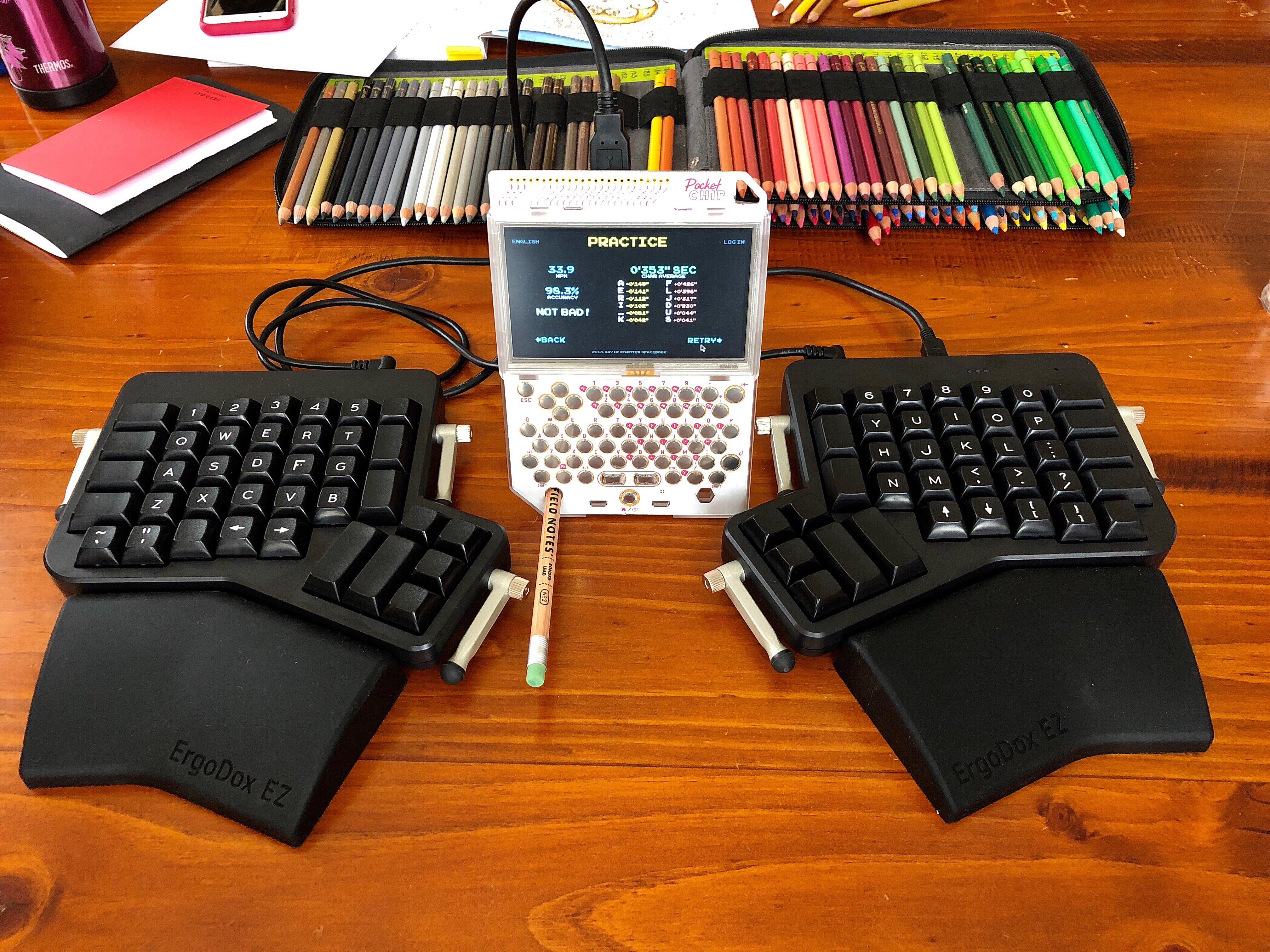 Typing Training Box Portable typing practice (and wife colouring in) | Scrolller