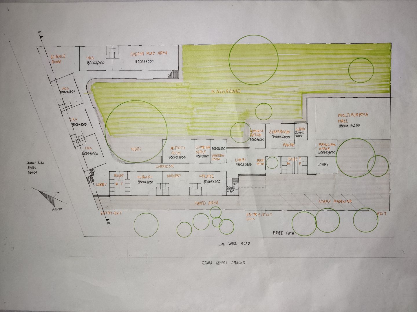 Primary school layout plan for a project. Location:New delhi, india ...