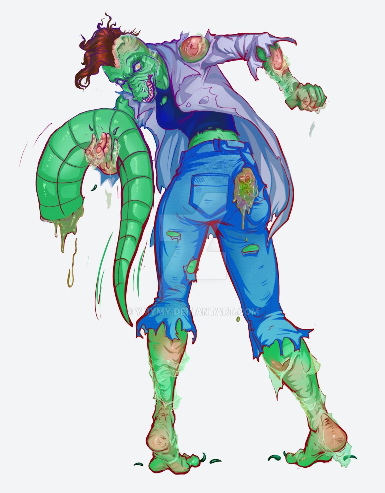 [F Lizard] -> [F Human] Proccess of Reverse Transformation of Liza to ...