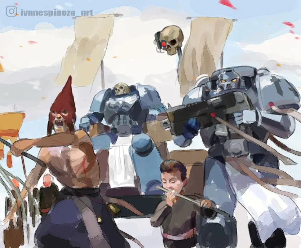 Procession (Space Marine/Ecclesiarchy fanart) | Scrolller