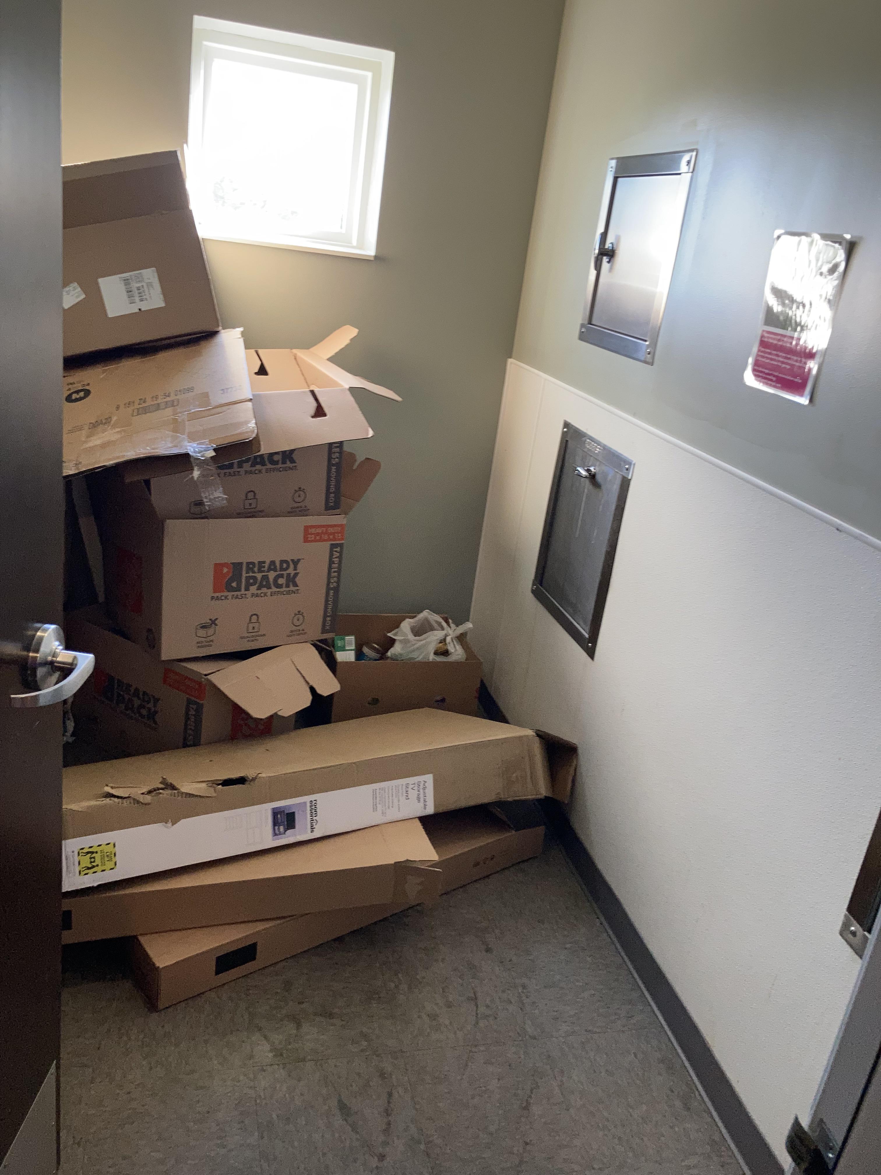 Putting trash in a room where you throw away trash is easier than