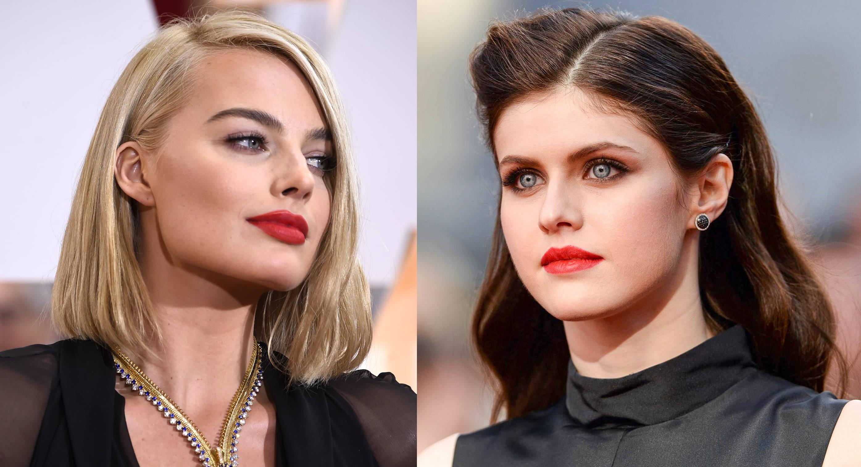 Red Lips: Margot Robbie Vs Alexandra Daddario | Scrolller